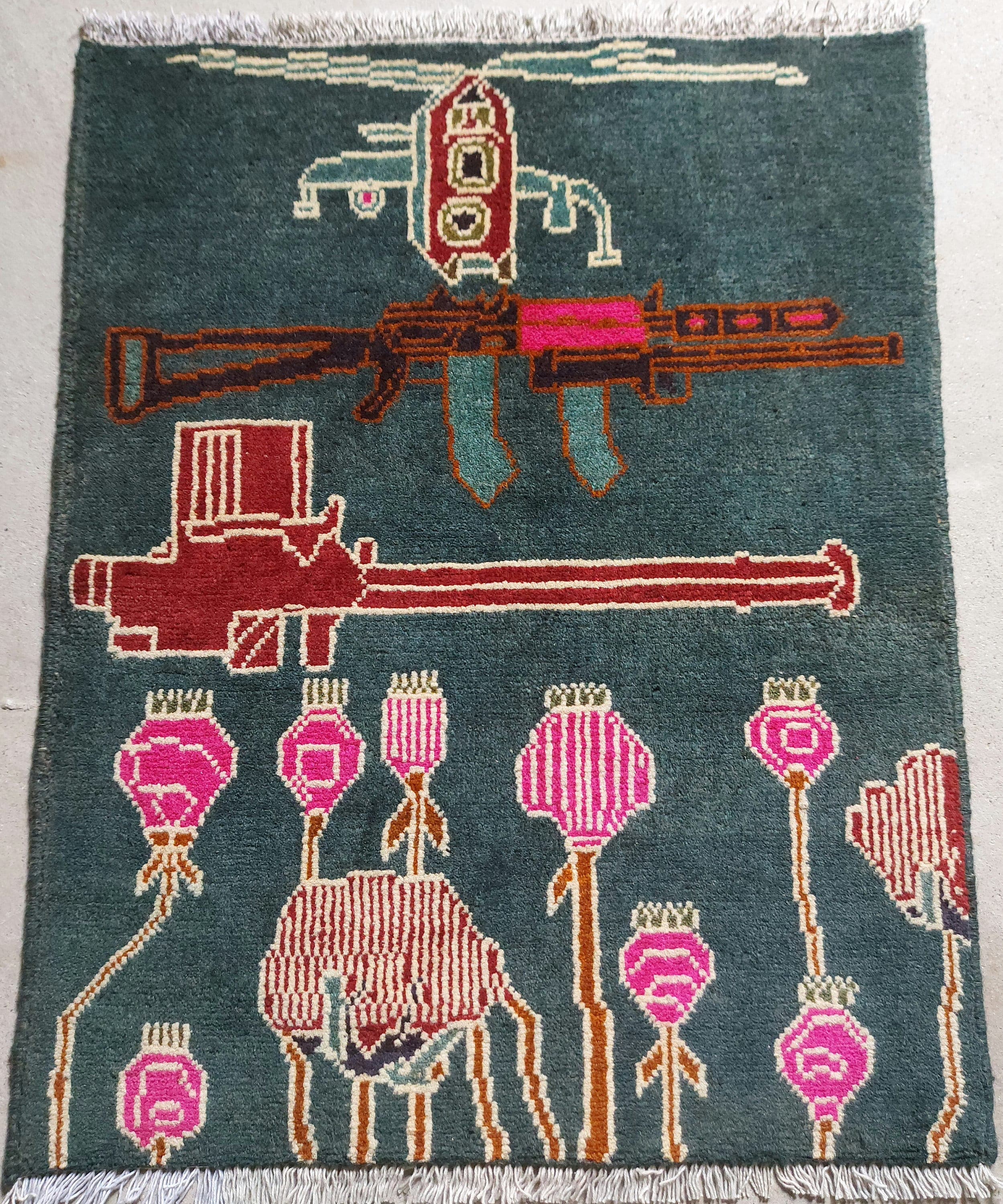 76x60 cm Classic Handmade Afghan war rug Beautifully made wool rug Nomadic Rug Oriental War Rug mini rug #31