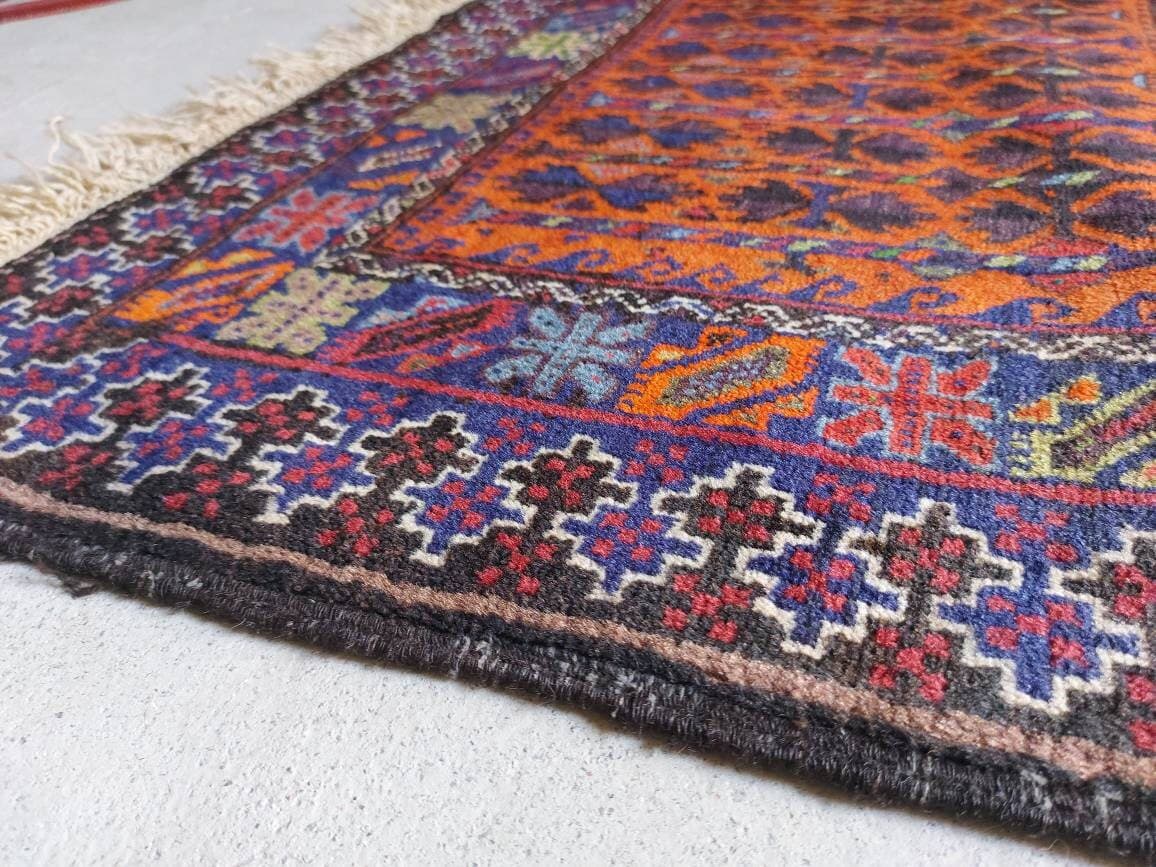 6'8"×3'5" feet Handmade Afghan baluch rug nice wool rug vintage rug decorative rug Ethnic - image 4
