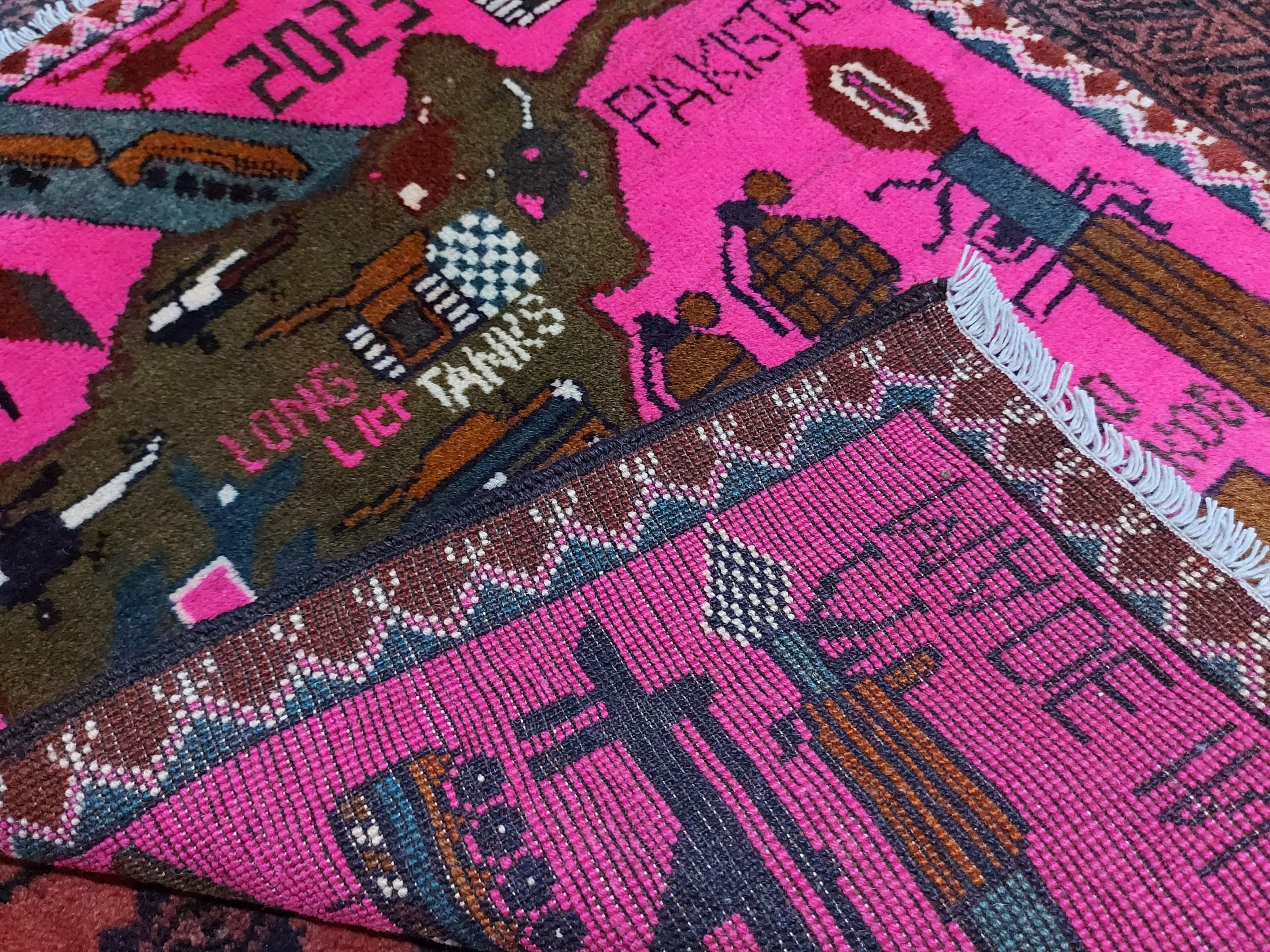 78x60 cm Classic Handmade Afghan war rug Beautifully made wool rug Nomadic Rug Oriental War Rug mini rug - image 3