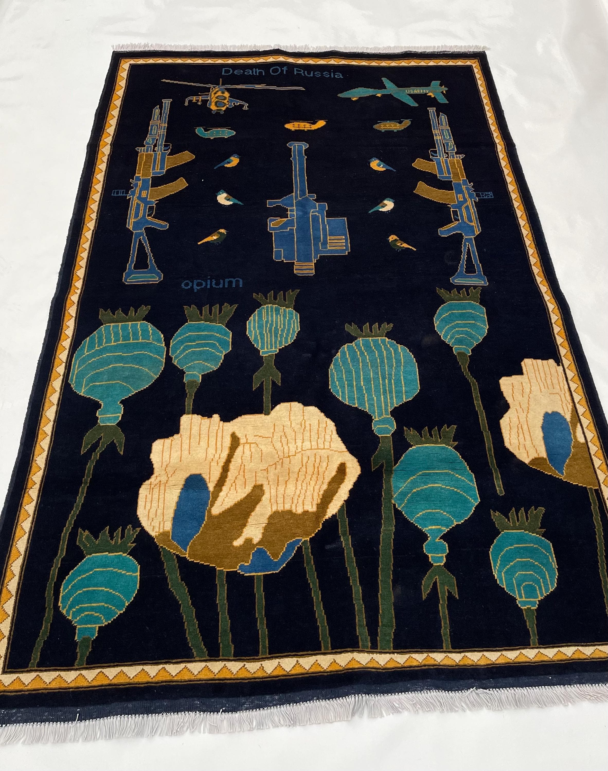 218x145 cm Handmade Afghan war rug large war rug Merinos wool rug  beautifully made area rug handicrafts #725 - image 3