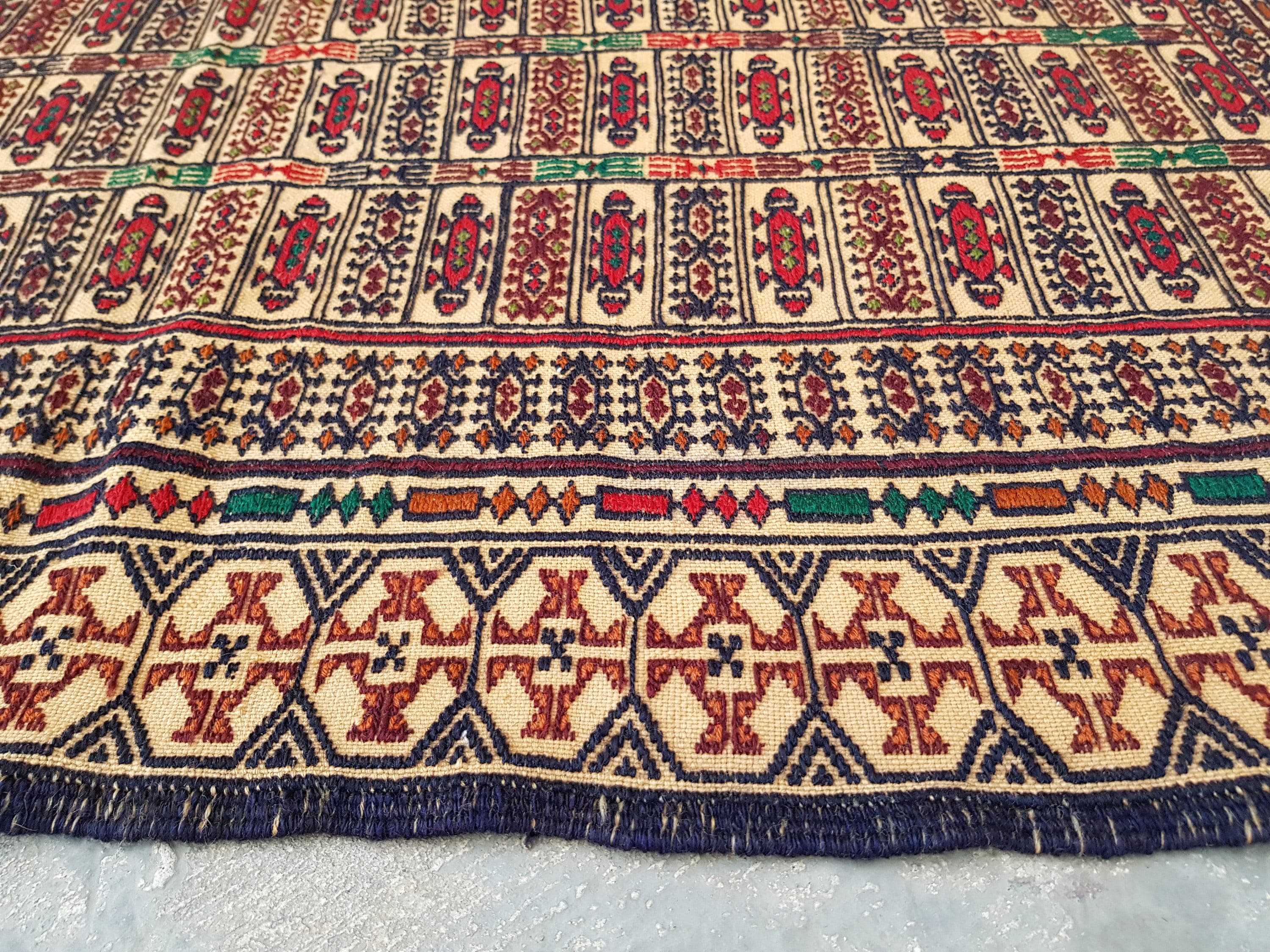 4'10x3'1 ft Afghan kilim nice quality wool kilim rug flat weave decorative kilim handmade kilim rug - image 5