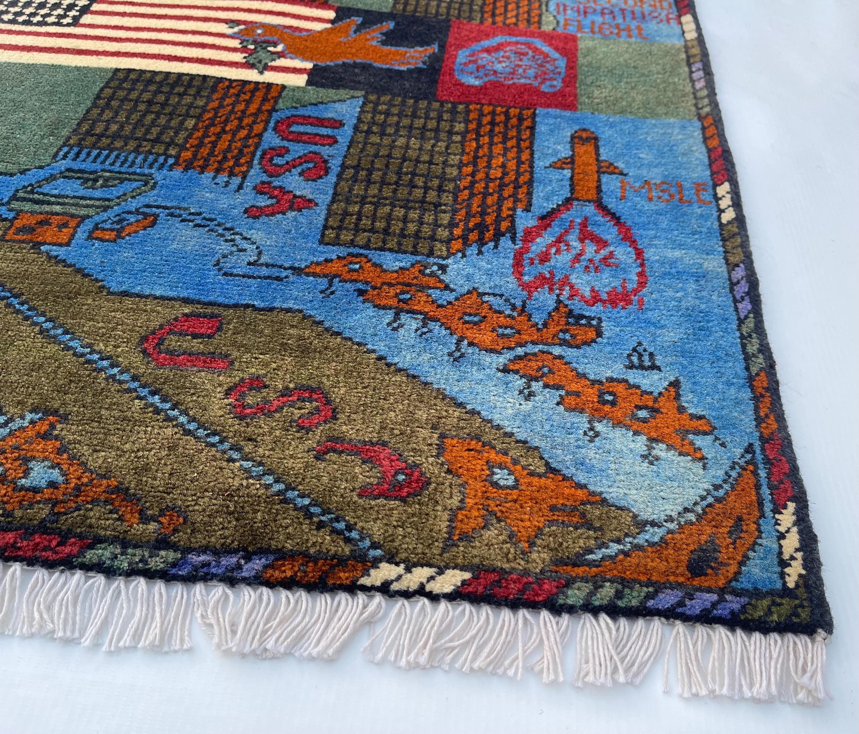 79x60 cm Classic Handmade Afghan war rug Beautifully made wool rug Nomadic Rug Oriental War Rug mini rug 9//11  #112 - image 4