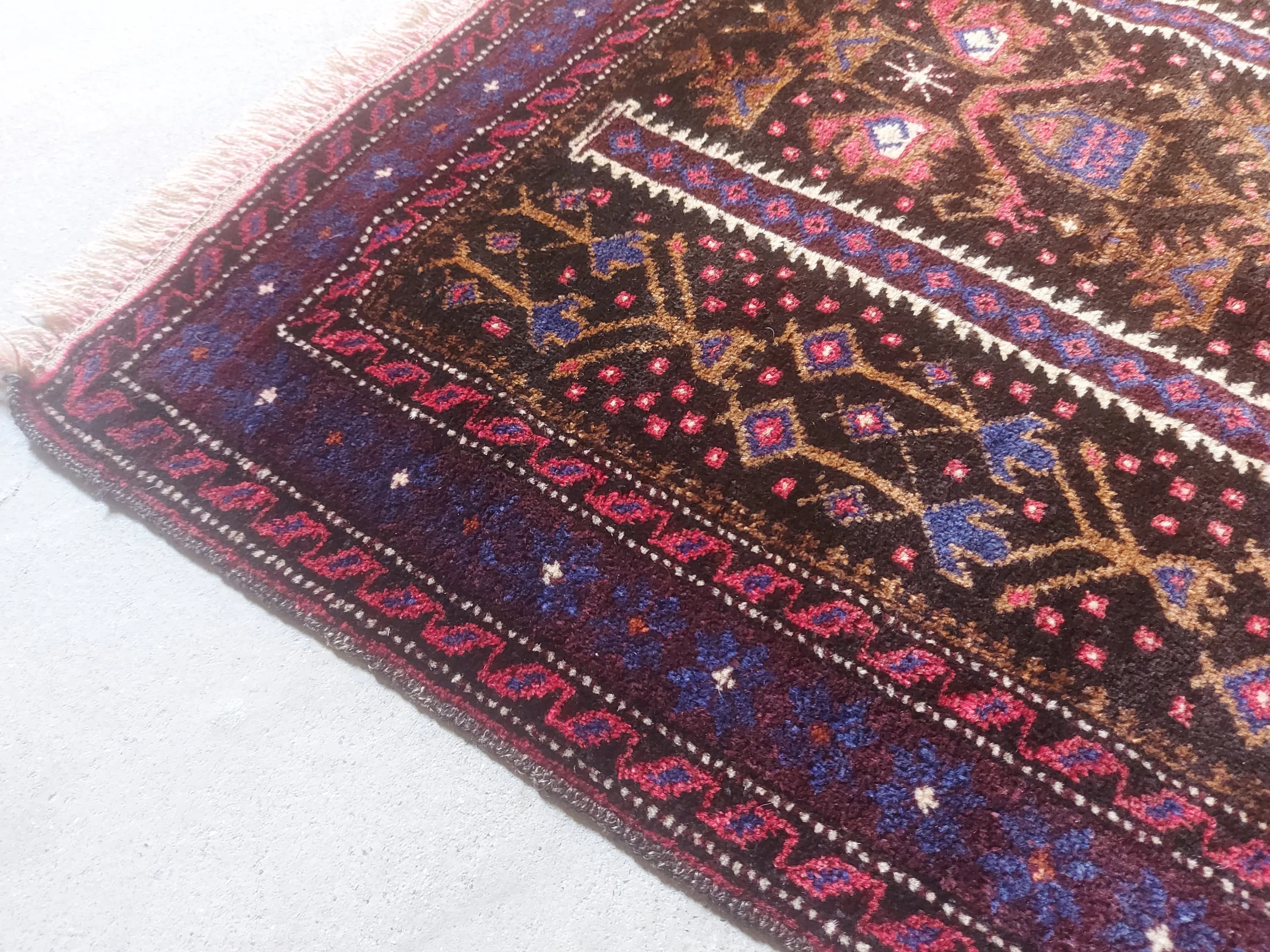 5'×3' Classic Afghan rug nice thaimani tribal rug oriental area rug vegetable dyed handmade vintage rug Baluch rug - image 4