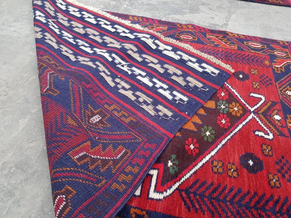Handmade Afghan pair baluch rug nice wool rug oriental area rug Sarplas rug pair Shindand Tribal rugs - image 5