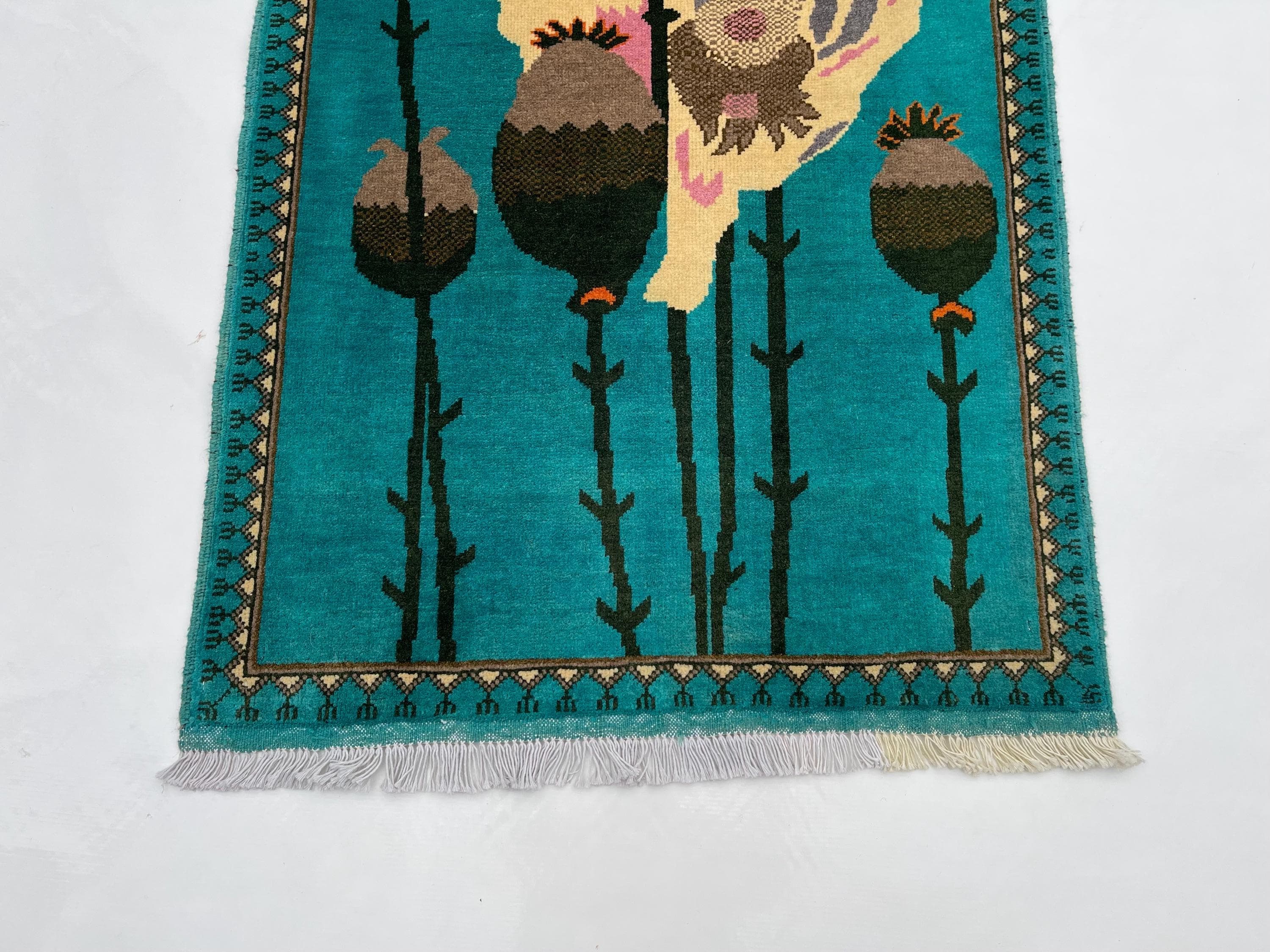 Afghan war rug wool war rug beautifully made Merinos war rug handicrafts  opiume 116x78 cm  #735 - image 5