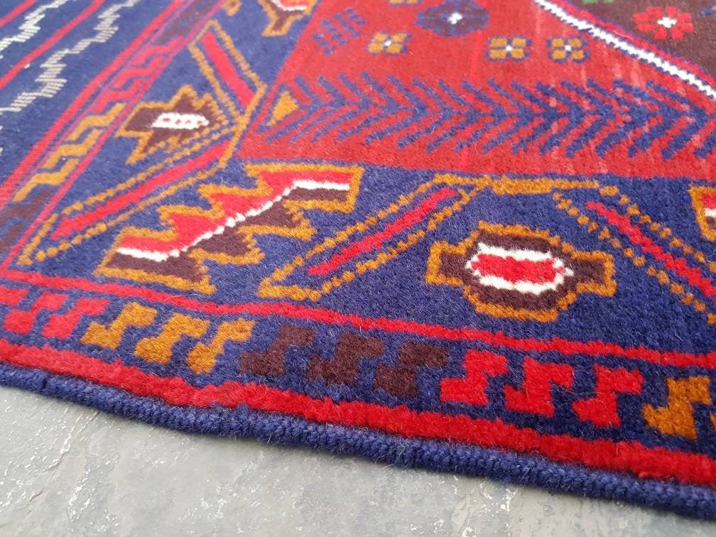Handmade Afghan pair baluch rug nice wool rug oriental area rug Sarplas rug pair Shindand Tribal rugs - image 4