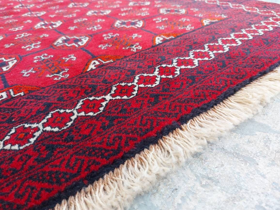 5x3 ft Afghan rug nice thaimani tribal rug oriental area rug vegetable dyed handmade abrash colour - image 3