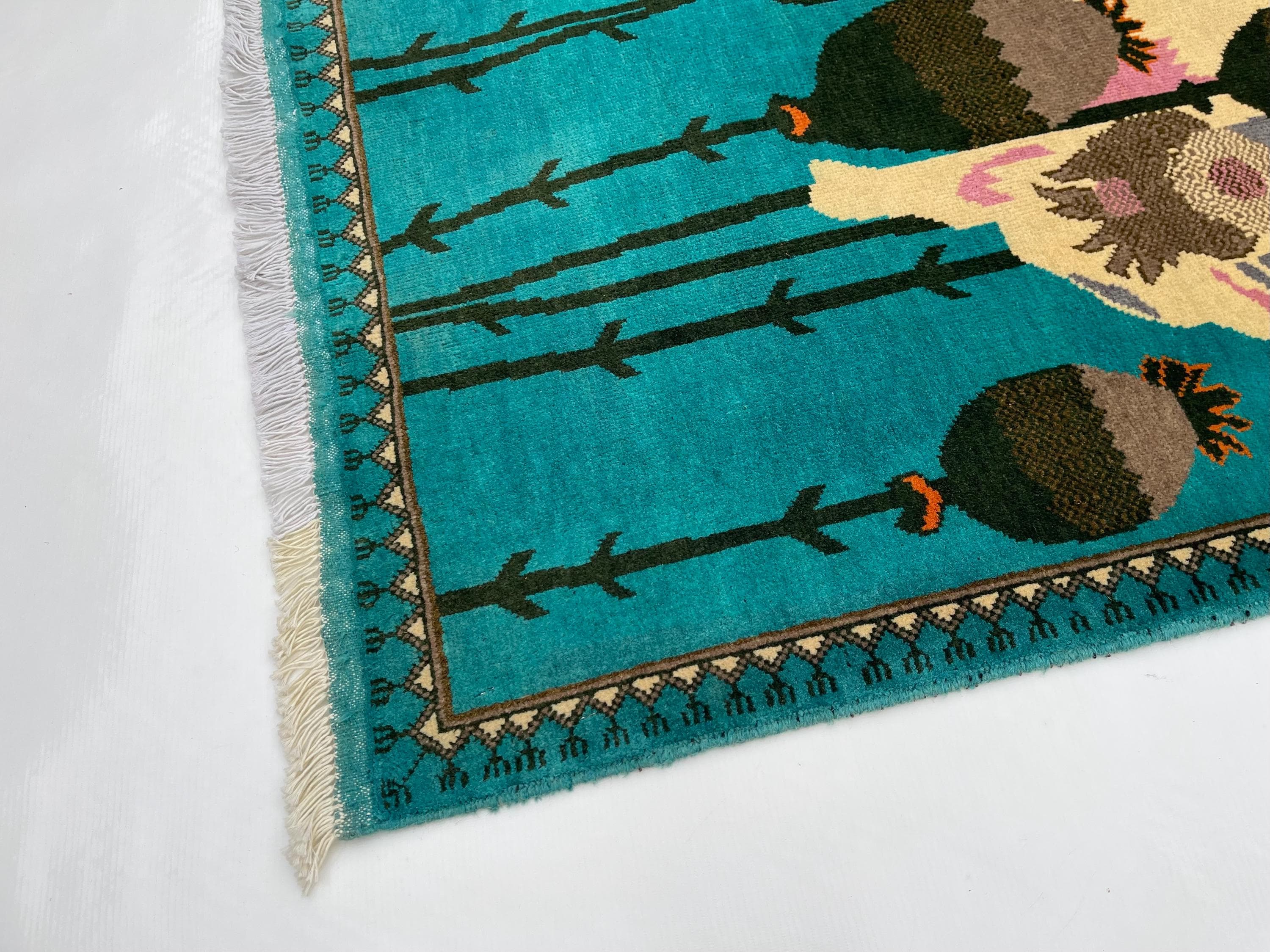 Afghan war rug wool war rug beautifully made Merinos war rug handicrafts  opiume 116x78 cm  #735 - image 4