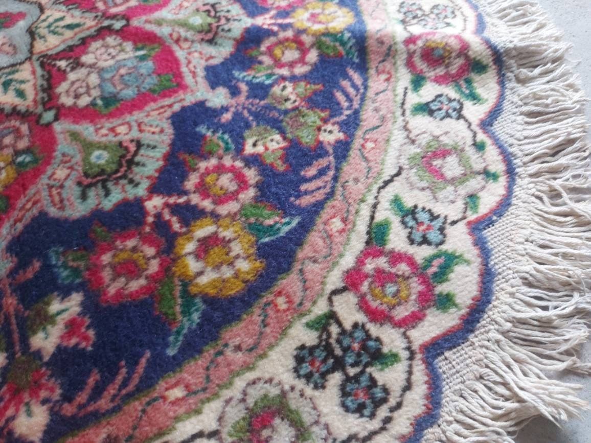 3' ft Classic Round Handmade wool rug oriental rug small rug decorative rug vintage best quality rug - image 3