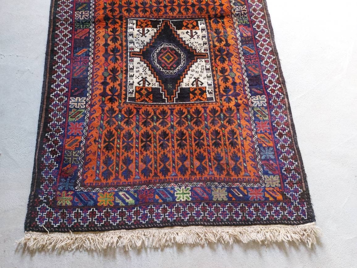 6'8"×3'5" feet Handmade Afghan baluch rug nice wool rug vintage rug decorative rug Ethnic - image 5