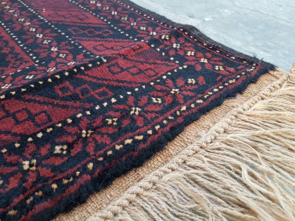 6'1"×3'4" feet Handmade baluch rug best wool rug oriental area rug Afghan beloch vintage rug - image 3