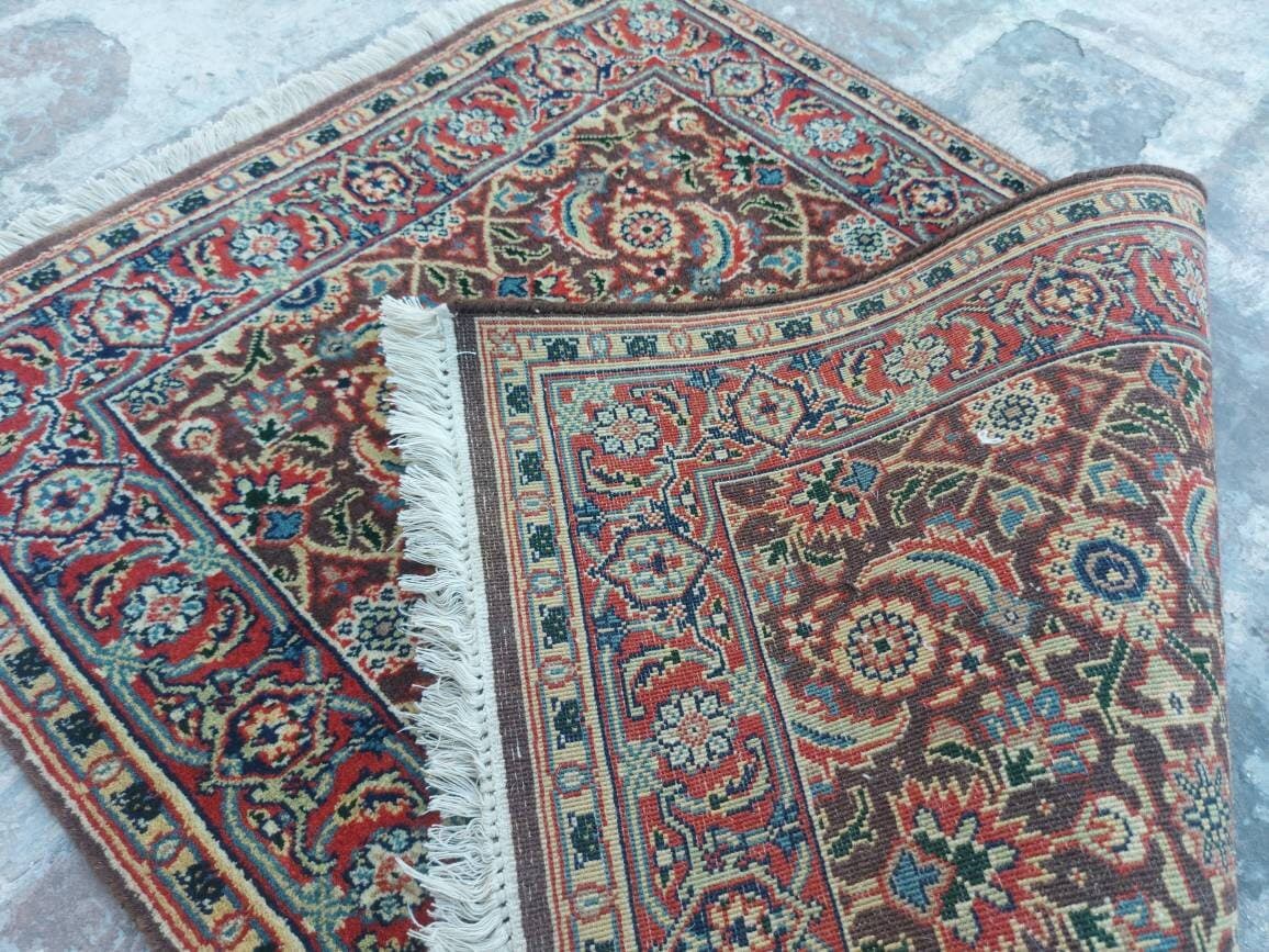 3'×2' ft Handmade Indian rug best wool rug small oriental rug - image 5