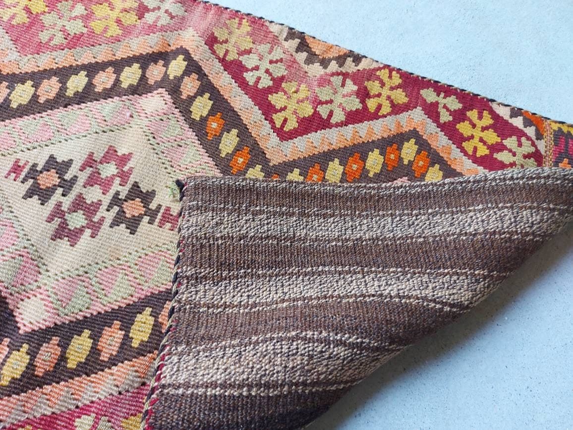 3'3"×1'9" ft Turkish kilim pillow cover best wool kilim oriental rug  vintage large rug - image 5