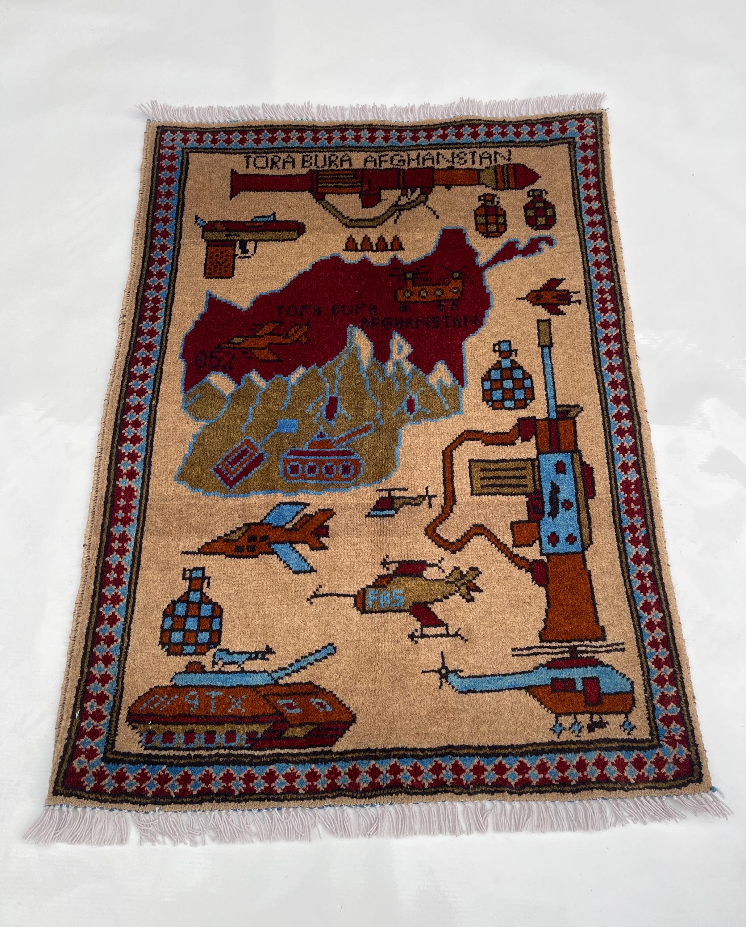 82x61 cm Classic Handmade Afghan war rug Beautifully made wool rug Nomadic Rug Oriental War Rug mini rug handicrafts #370