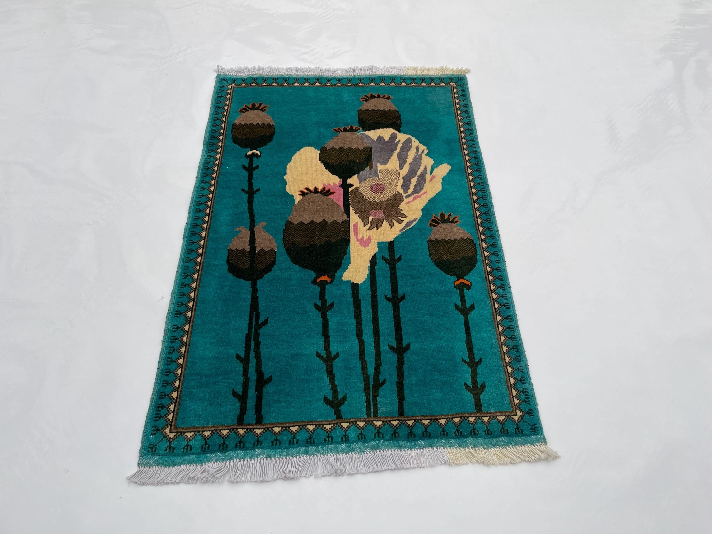 Afghan war rug wool war rug beautifully made Merinos war rug handicrafts  opiume 116x78 cm  #735 - image 3