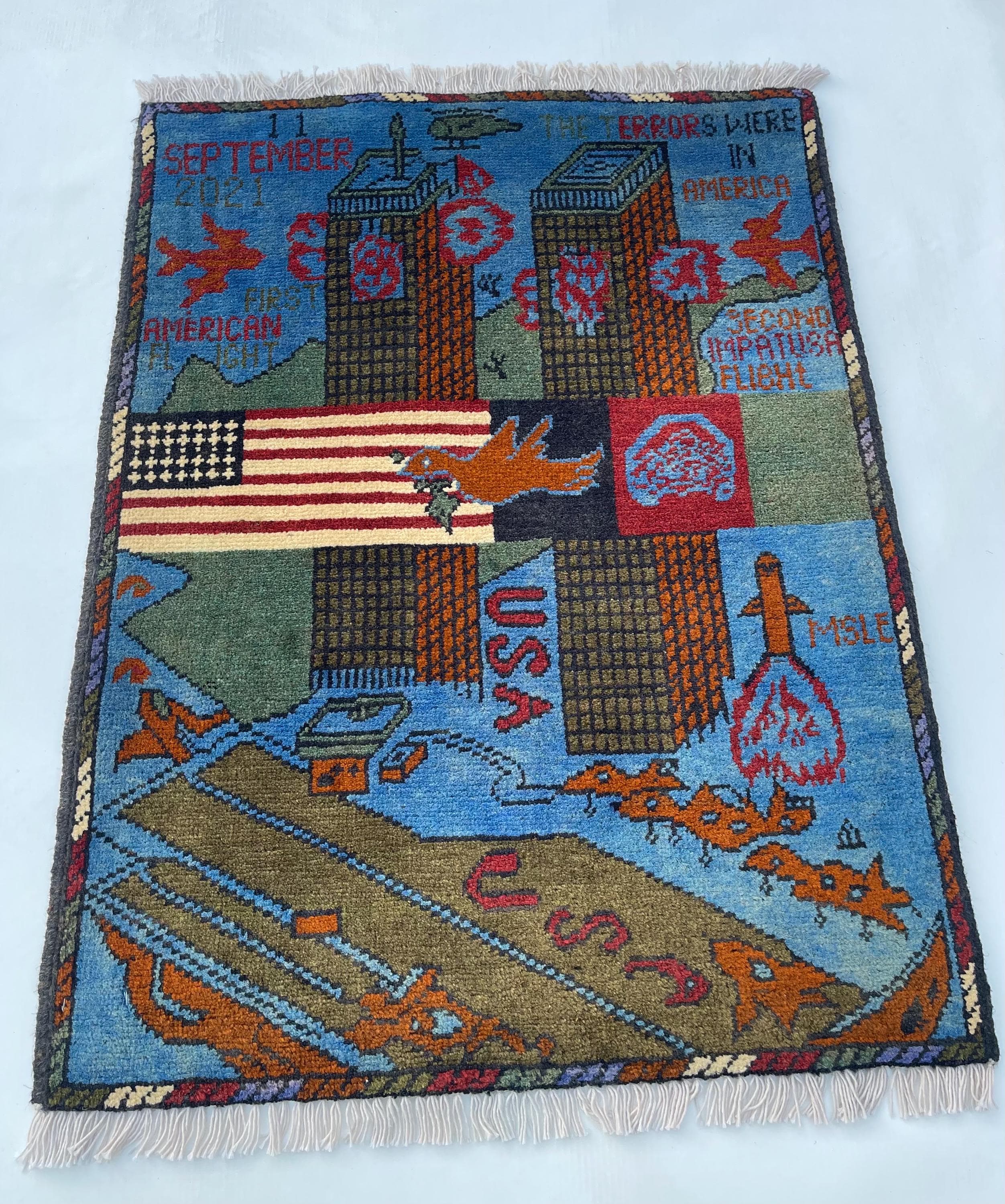 79x60 cm Classic Handmade Afghan war rug Beautifully made wool rug Nomadic Rug Oriental War Rug mini rug 9//11  #112