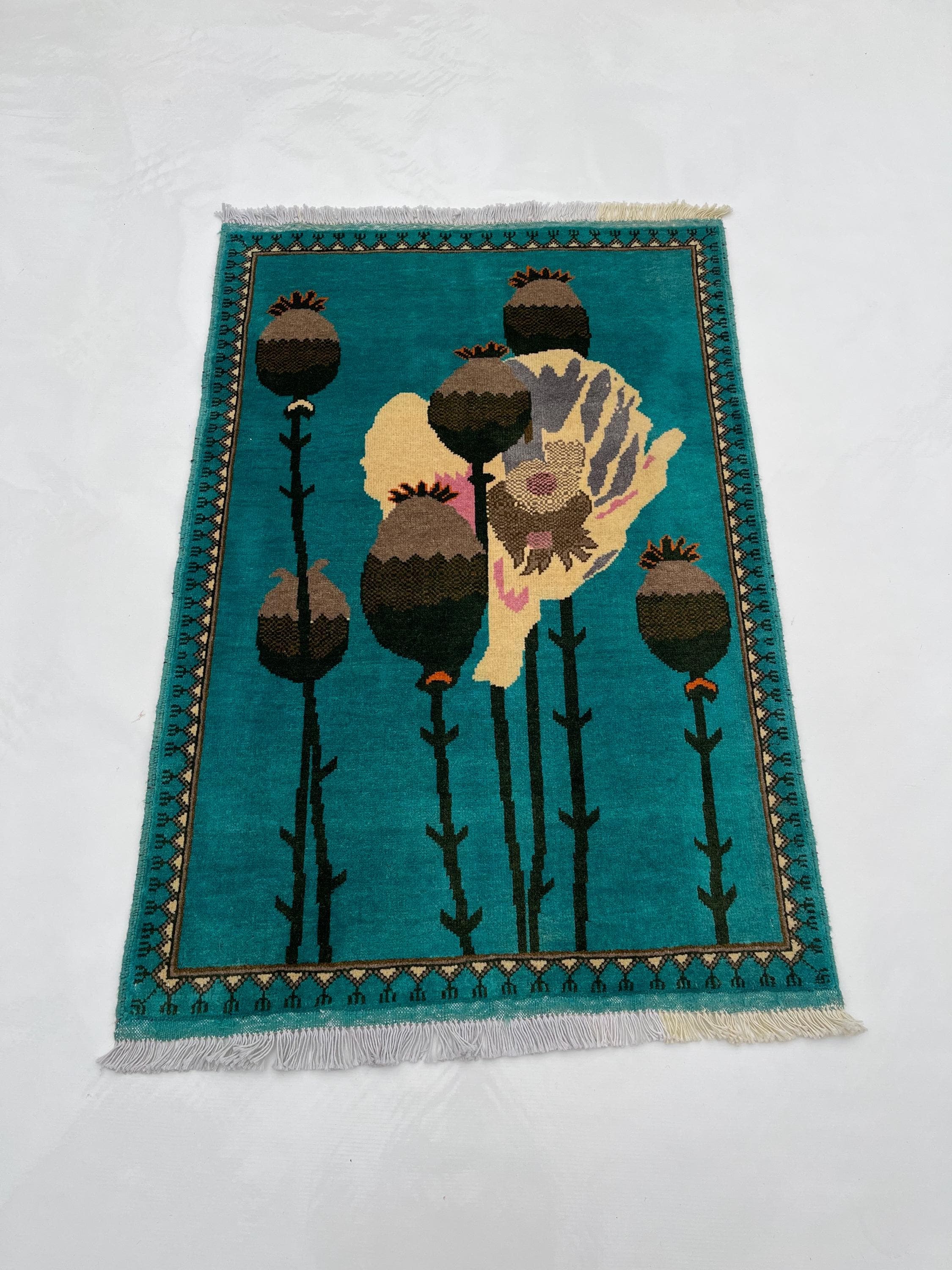 Afghan war rug wool war rug beautifully made Merinos war rug handicrafts  opiume 116x78 cm  #735