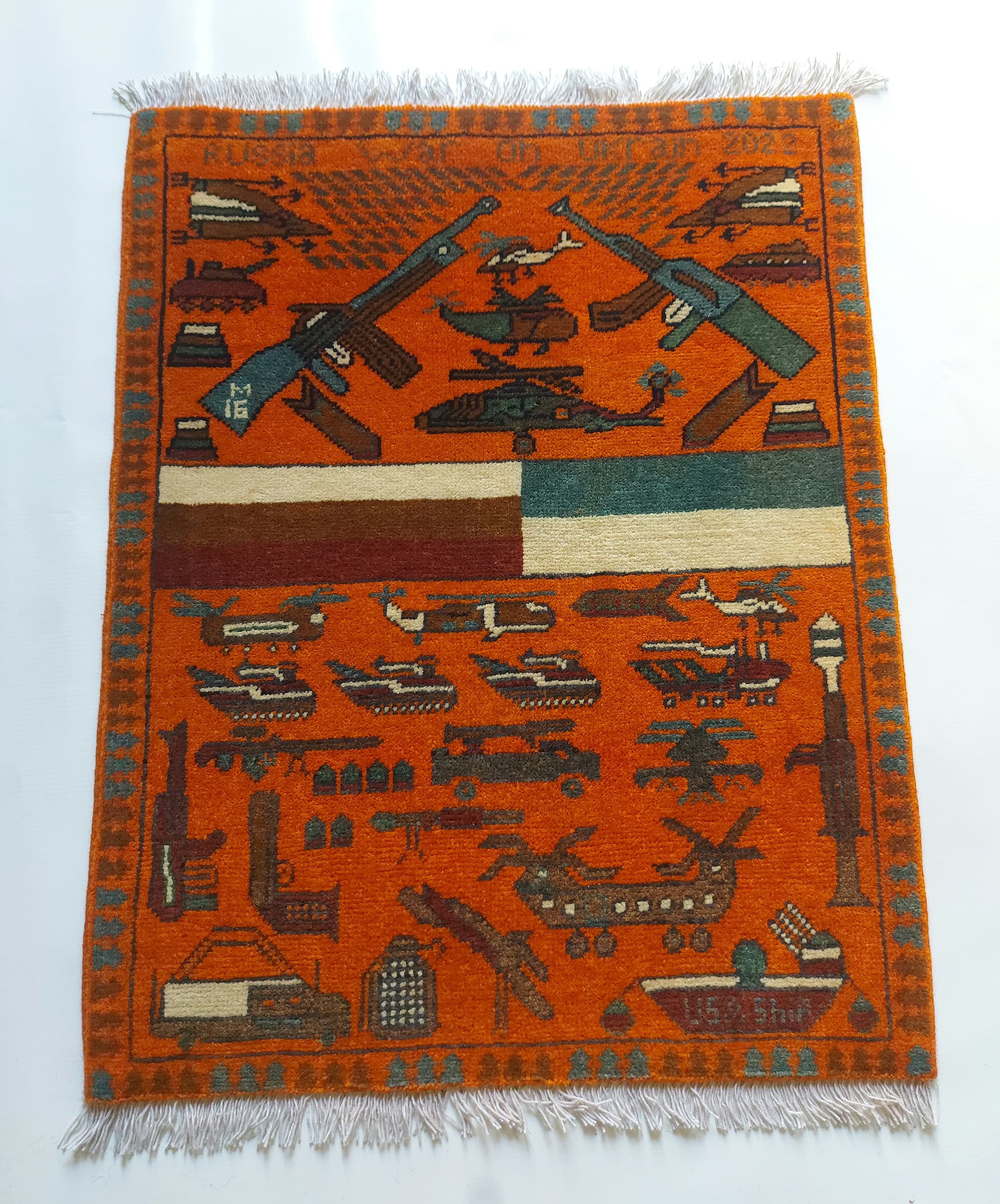 81x64cm Handmade Afghan beloch war rug wool rug shindand wool rug war art rug folk art war rug handicrafts mini rug #147