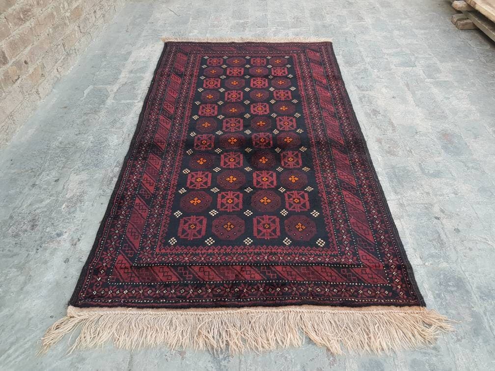 6'1"×3'4" feet Handmade baluch rug best wool rug oriental area rug Afghan beloch vintage rug
