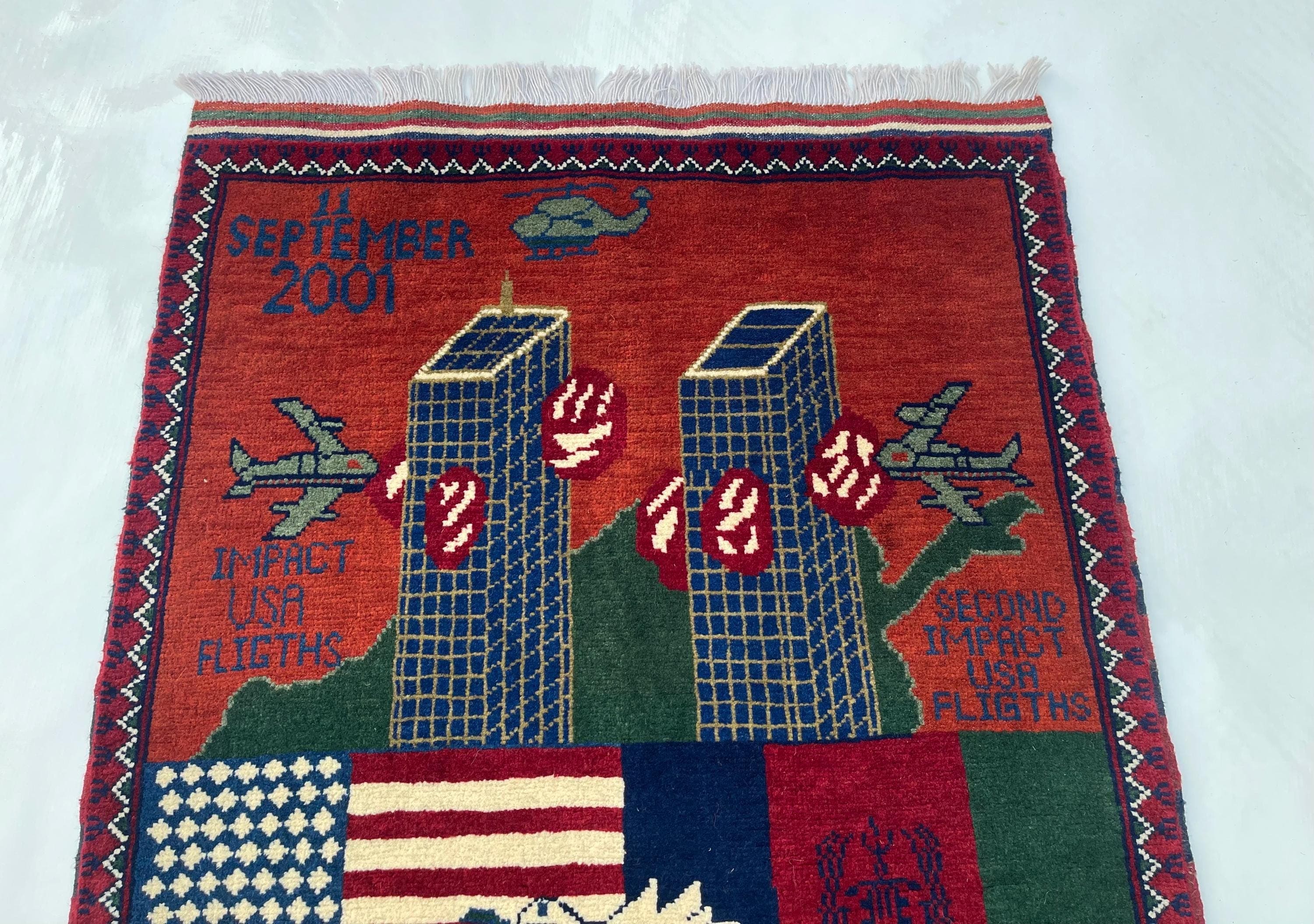 134x79 cm Handmade Afghan war rug Beautifully made wool rug Nomadic Rug Oriental War Rug large rug 9//11 handicrafts #258 - image 3