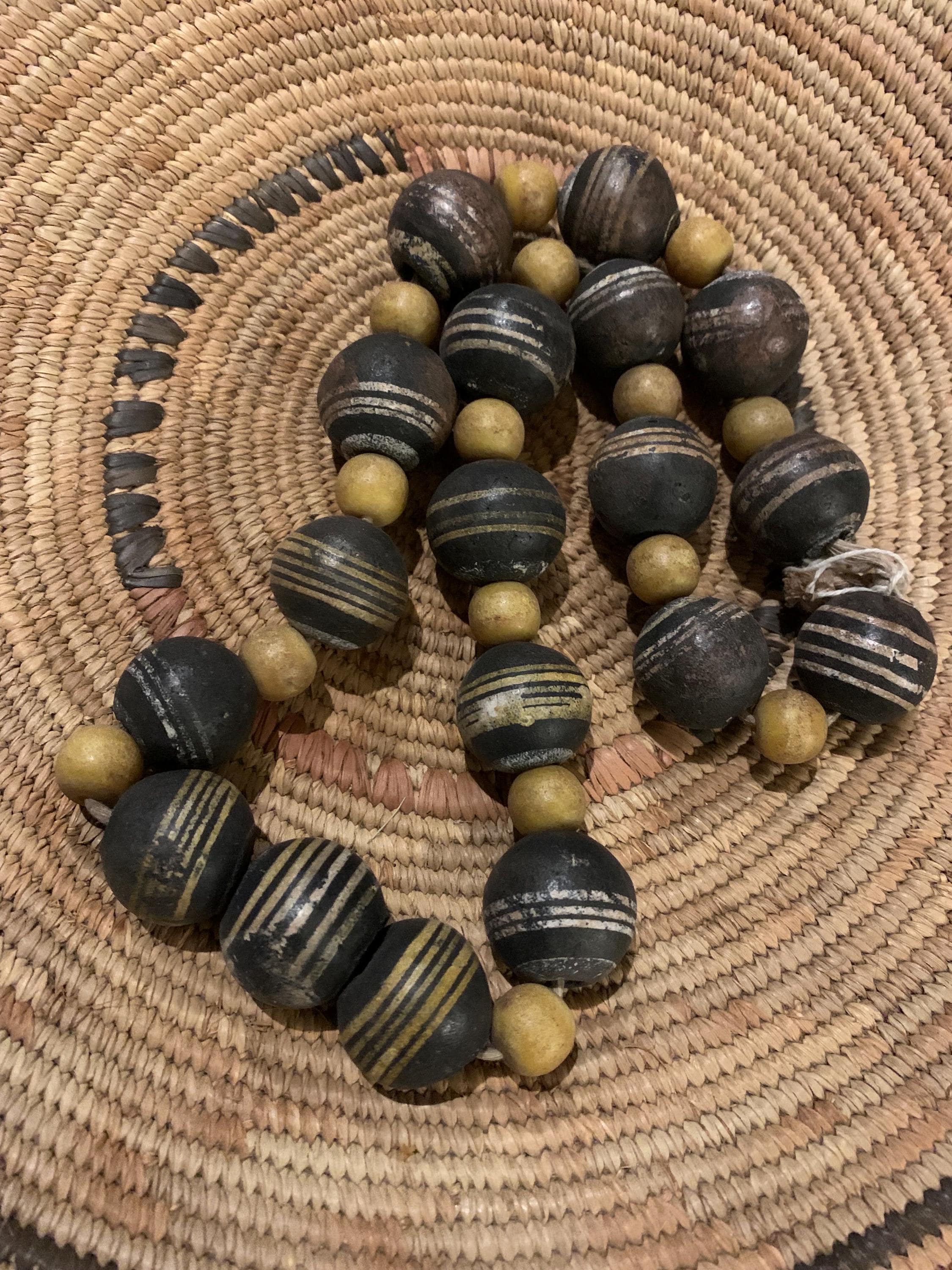 Antique African Mali Clay Beads