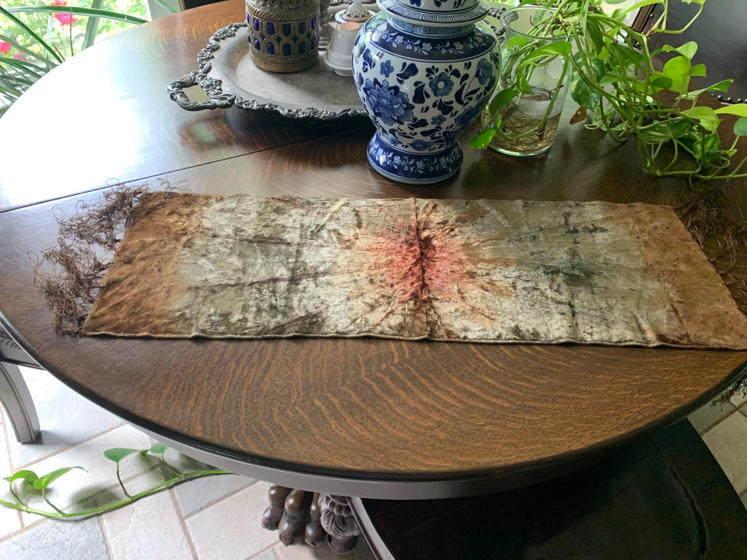 Antique Velvet Silk Batik Piano Scarf