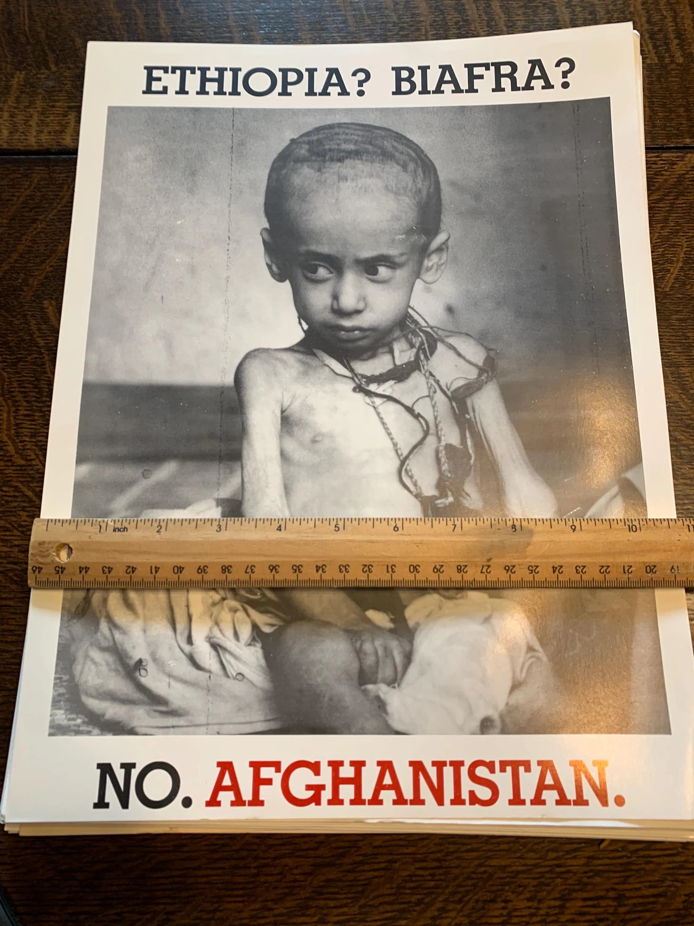 Vintage Afghanistan Soviet War Propoganda Ethiopia Biafra Poster - image 3