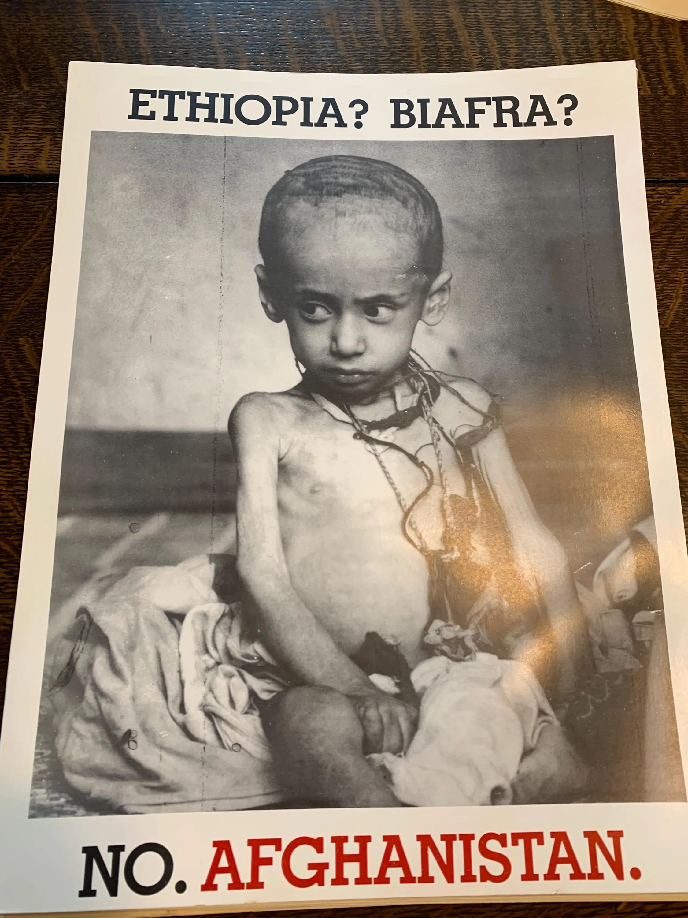 Vintage Afghanistan Soviet War Propoganda Ethiopia Biafra Poster
