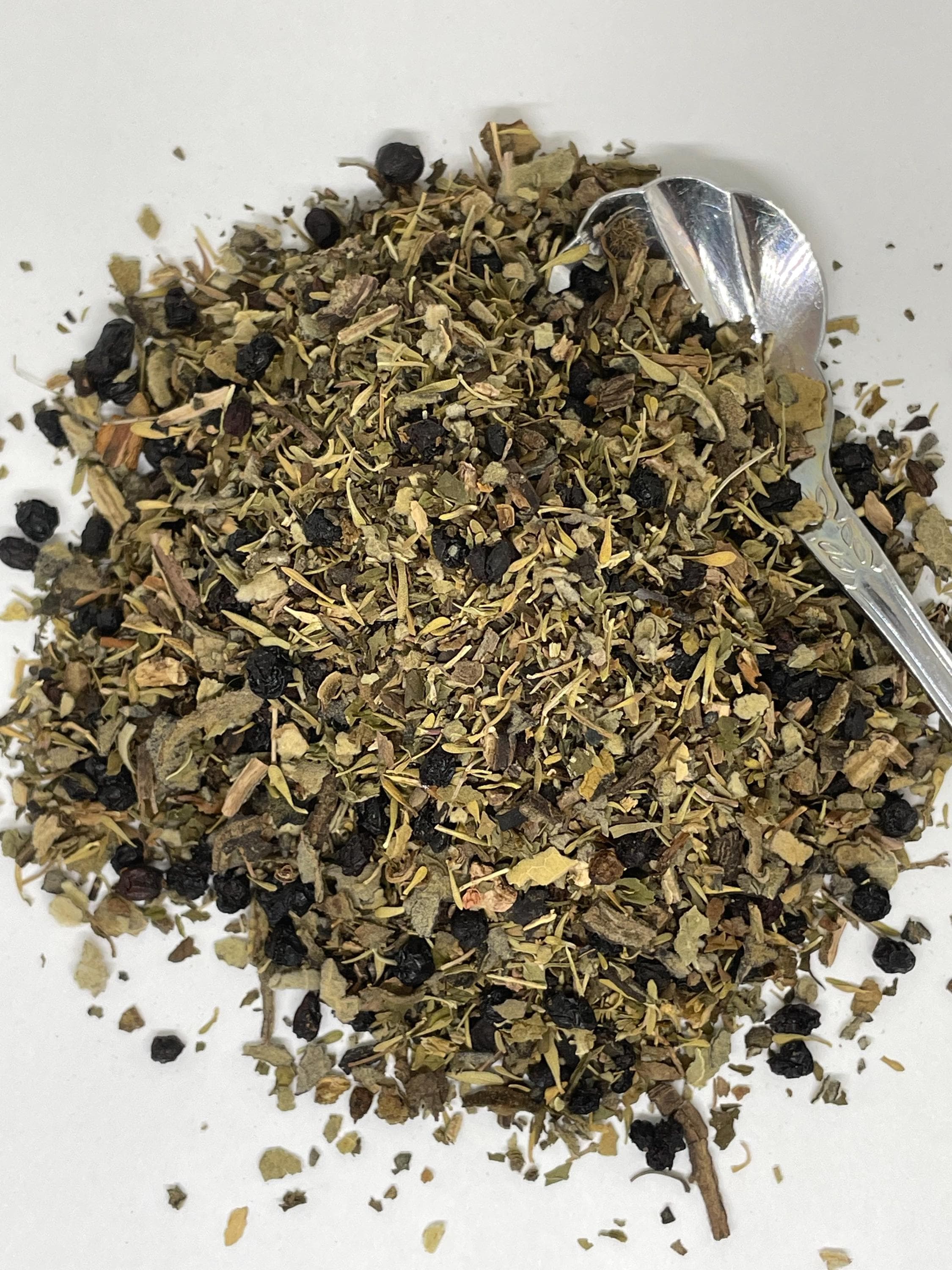 Happy Breathe, Mullein, Elderberry, Peppermint, Thyme, Eucalyptus, Loose Leaf Tea, Herbal Tea, Serve Hot, Winter Tea, Organic, Vegan - image 5