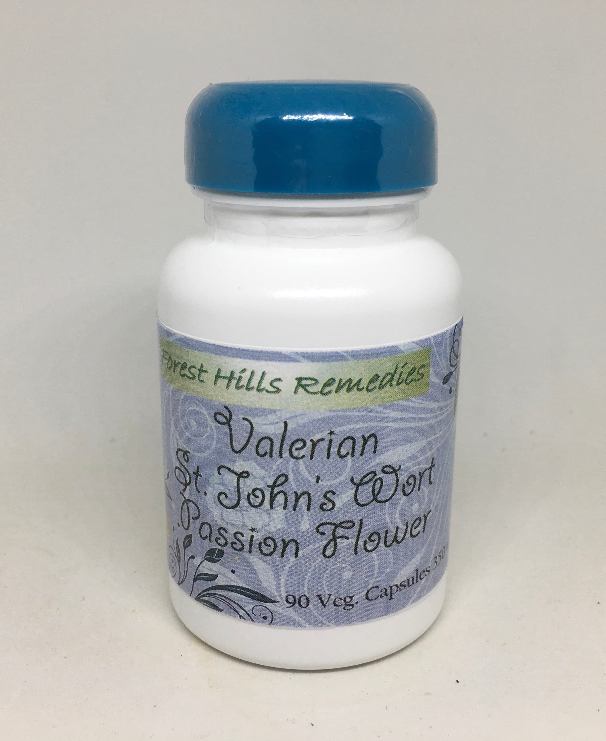 Good Night Caps, Valerian, Passion Flower, St. John's Wort, Vegan Kosher Halal Capsules, Retail & Wholesale