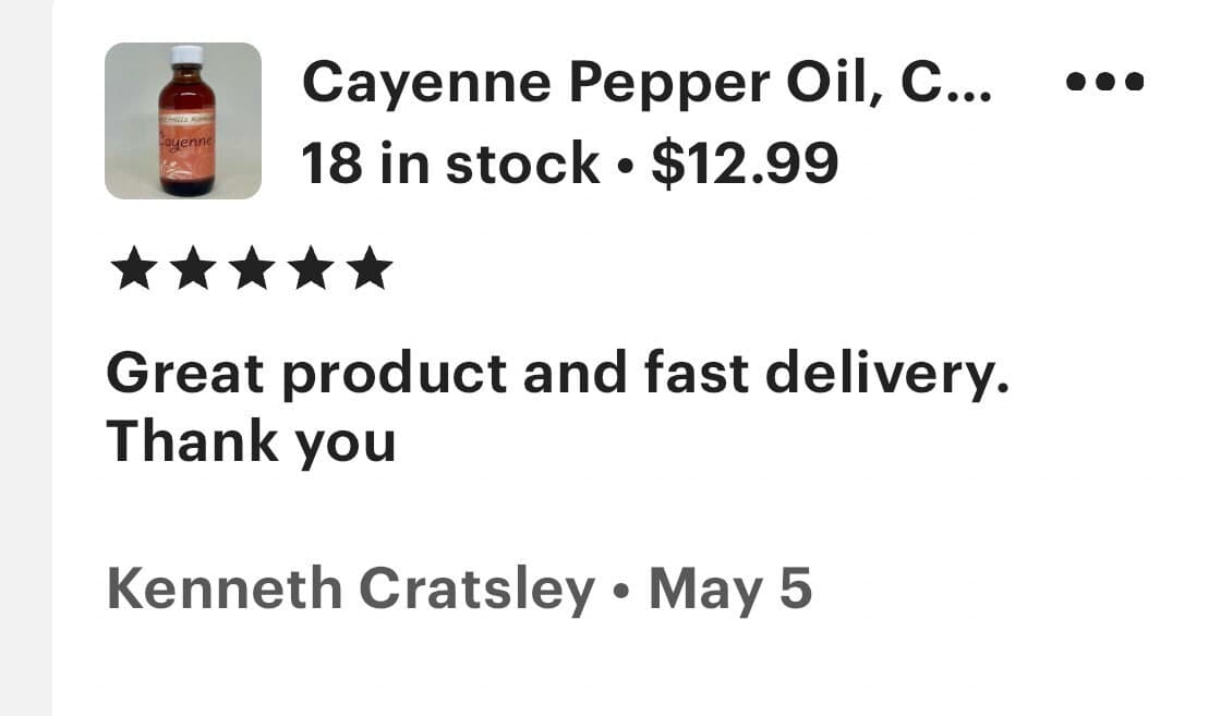 Cayenne Pepper Infused Oil, 130M HU Hotness, Made via Traditional Infusion Method, 2 and 4 oz bottles available, Kosher, Halal, Vegan - image 4