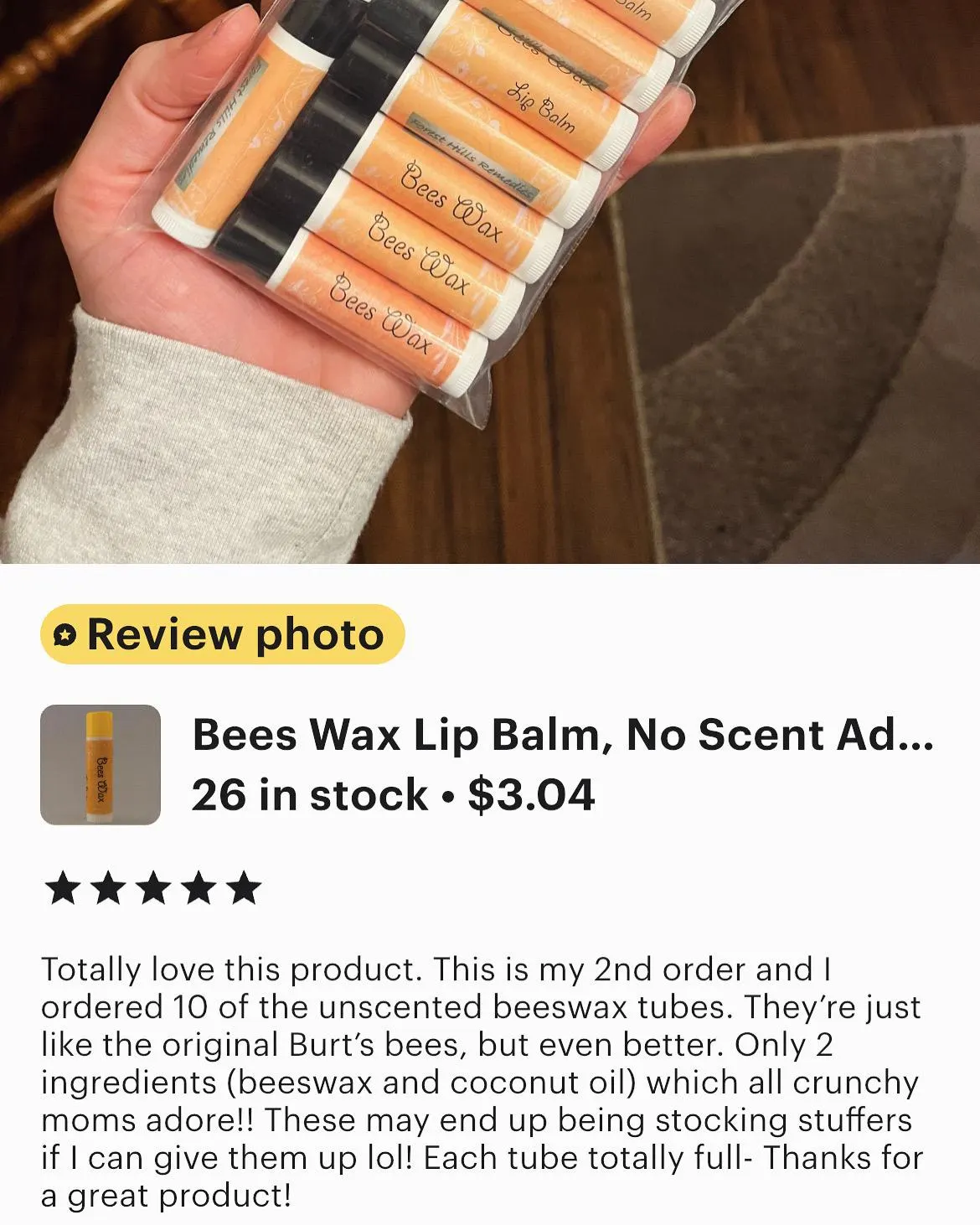 Bees Wax Lip Balm, No Scent Added, Herbal and All Natural Lip Balm, Say No to Petroleum, Bye Bye Petroleum, Retail and Wholesale - image 5