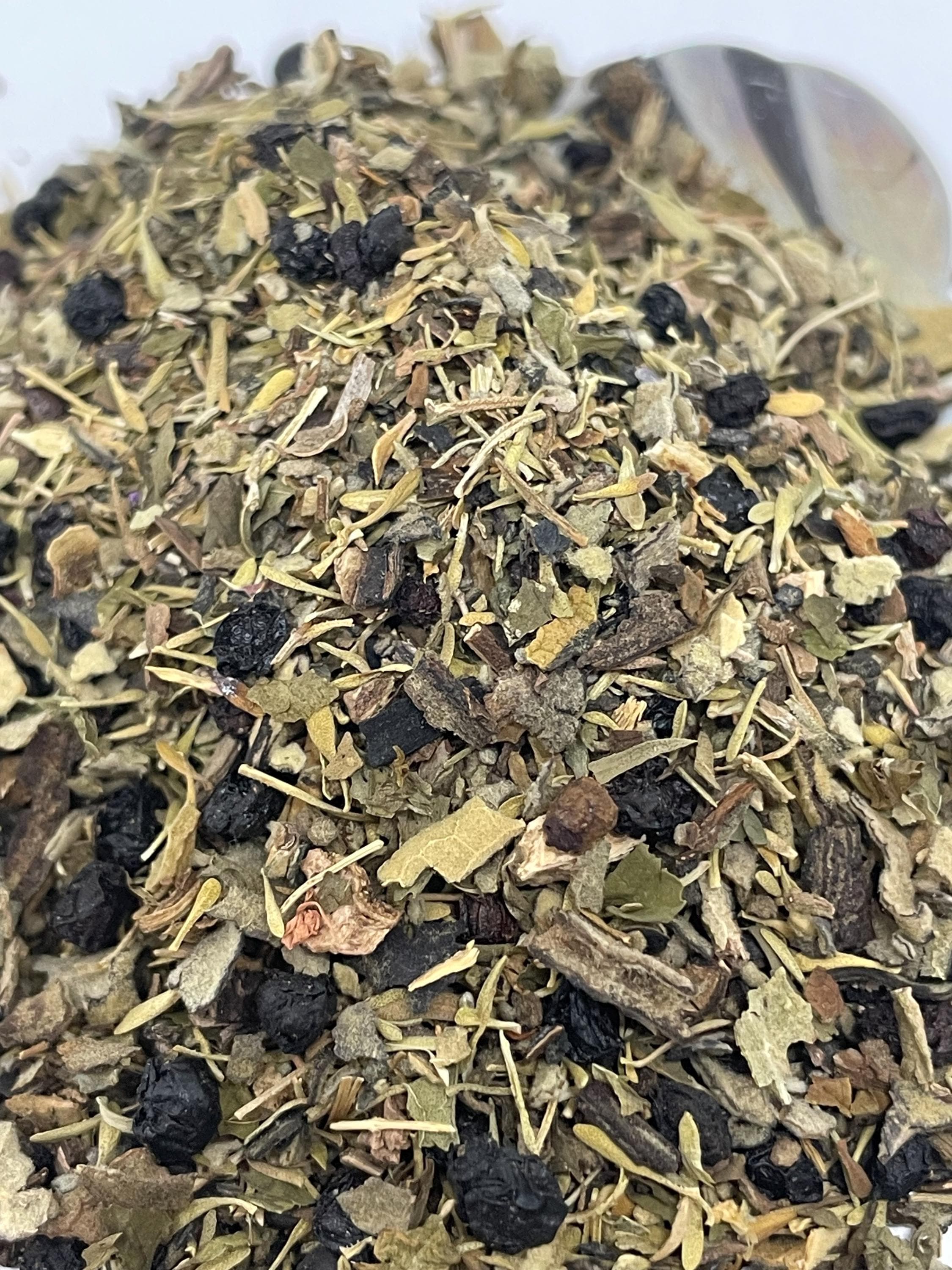 Happy Breathe, Mullein, Elderberry, Peppermint, Thyme, Eucalyptus, Loose Leaf Tea, Herbal Tea, Serve Hot, Winter Tea, Organic, Vegan