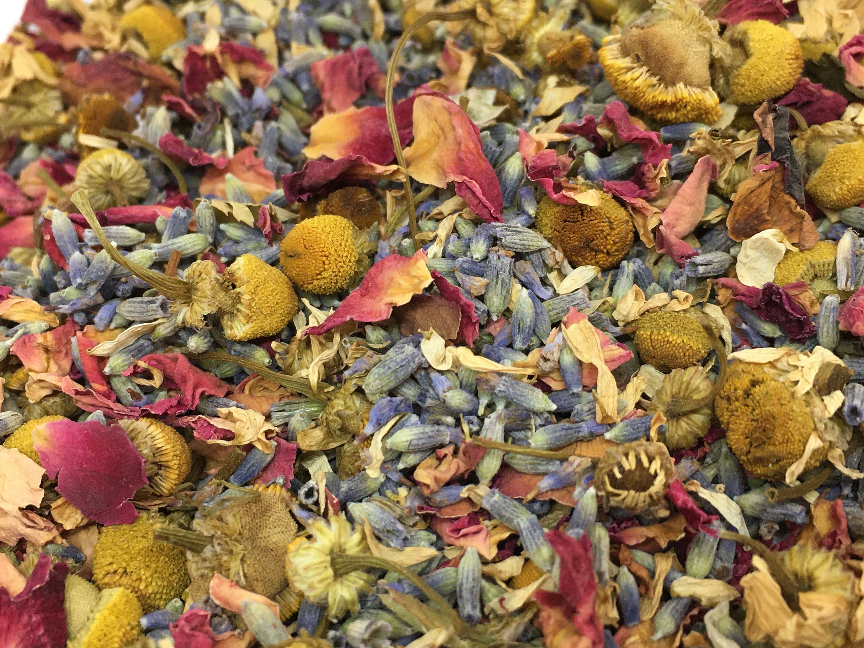 Good Night Tea, Bedtime Tea Blend of Lavender, Chamomile and Rose, Calming & Relaxing