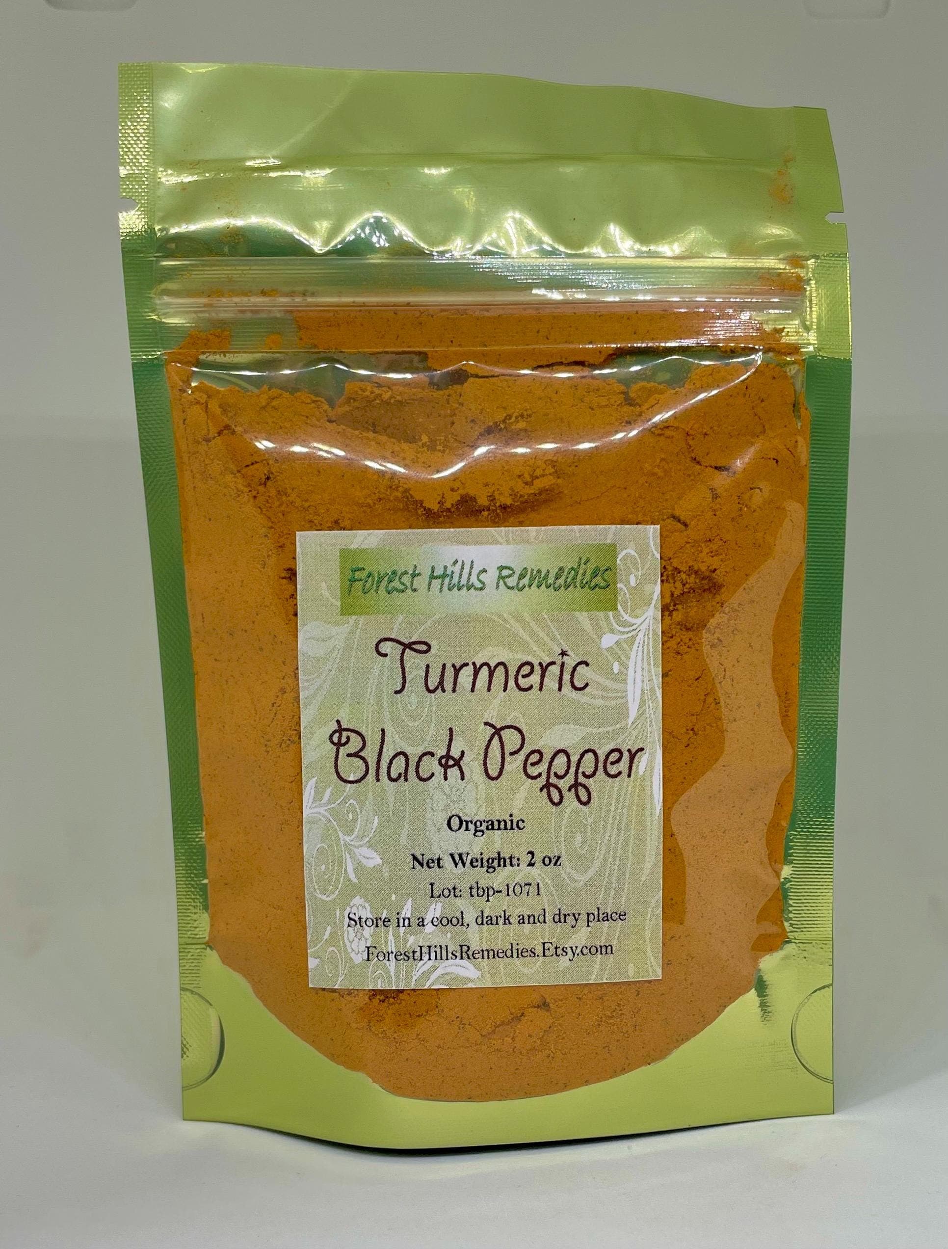 Organic Turmeric and Black Pepper Powder, Curcumin & Piperine