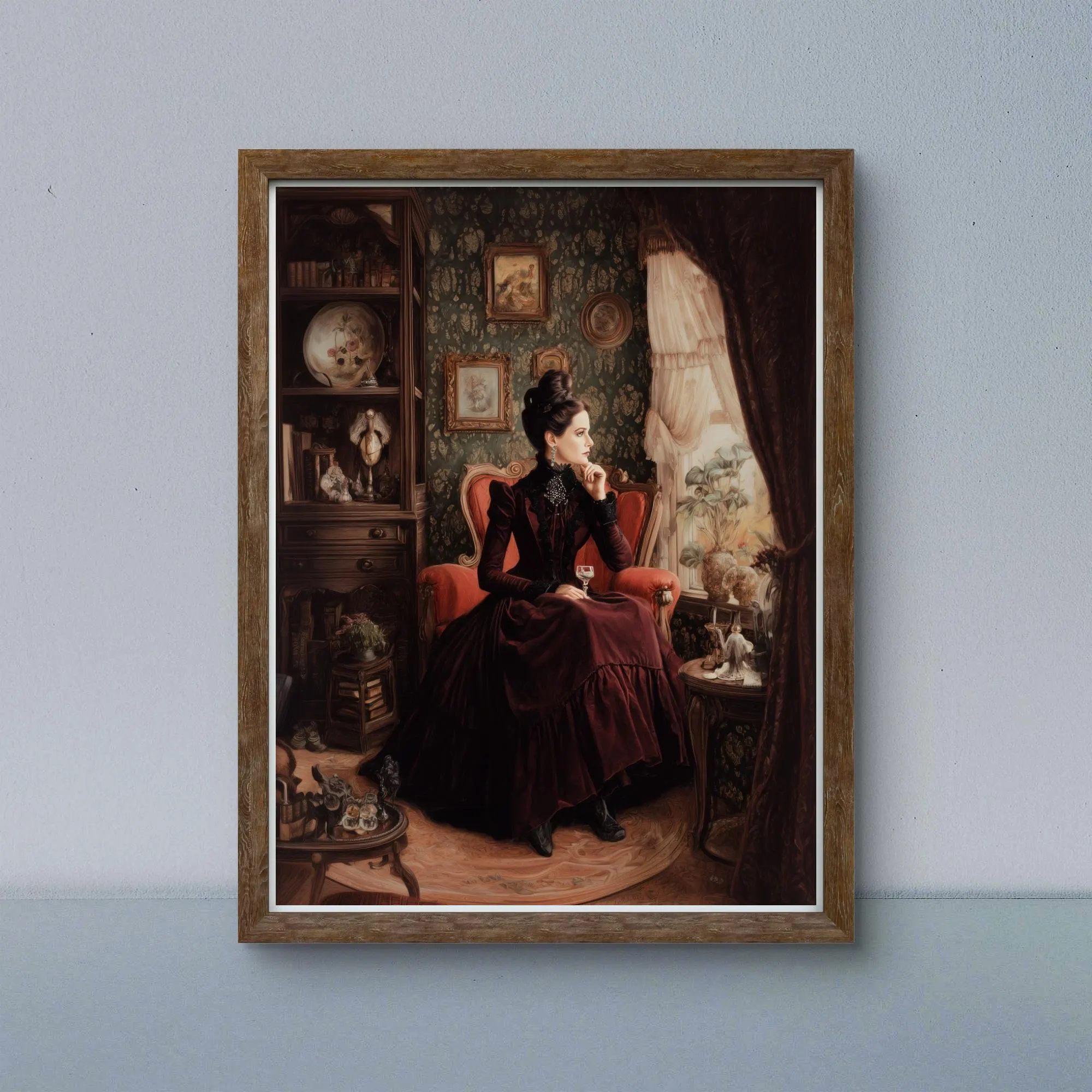 Set of 12 Vintage Victorian Romance Oil Painting Prints | Elegant Couples & Sophisticated Lady Portraits on Parchment, Digital Download - image 3