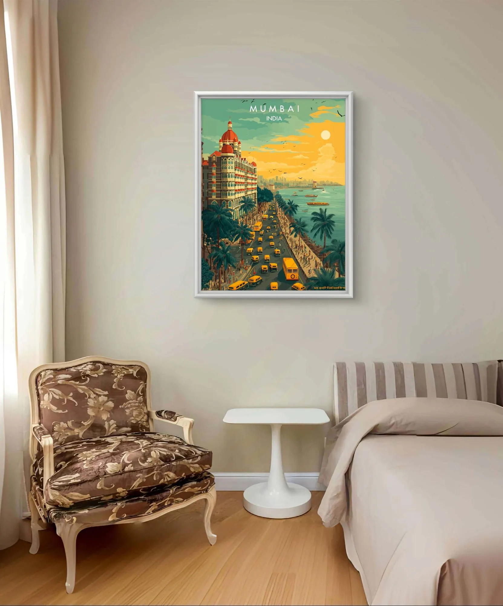 Mumbai India Travel Poster: Vintage Vector Art Print (Digital Download - image 5