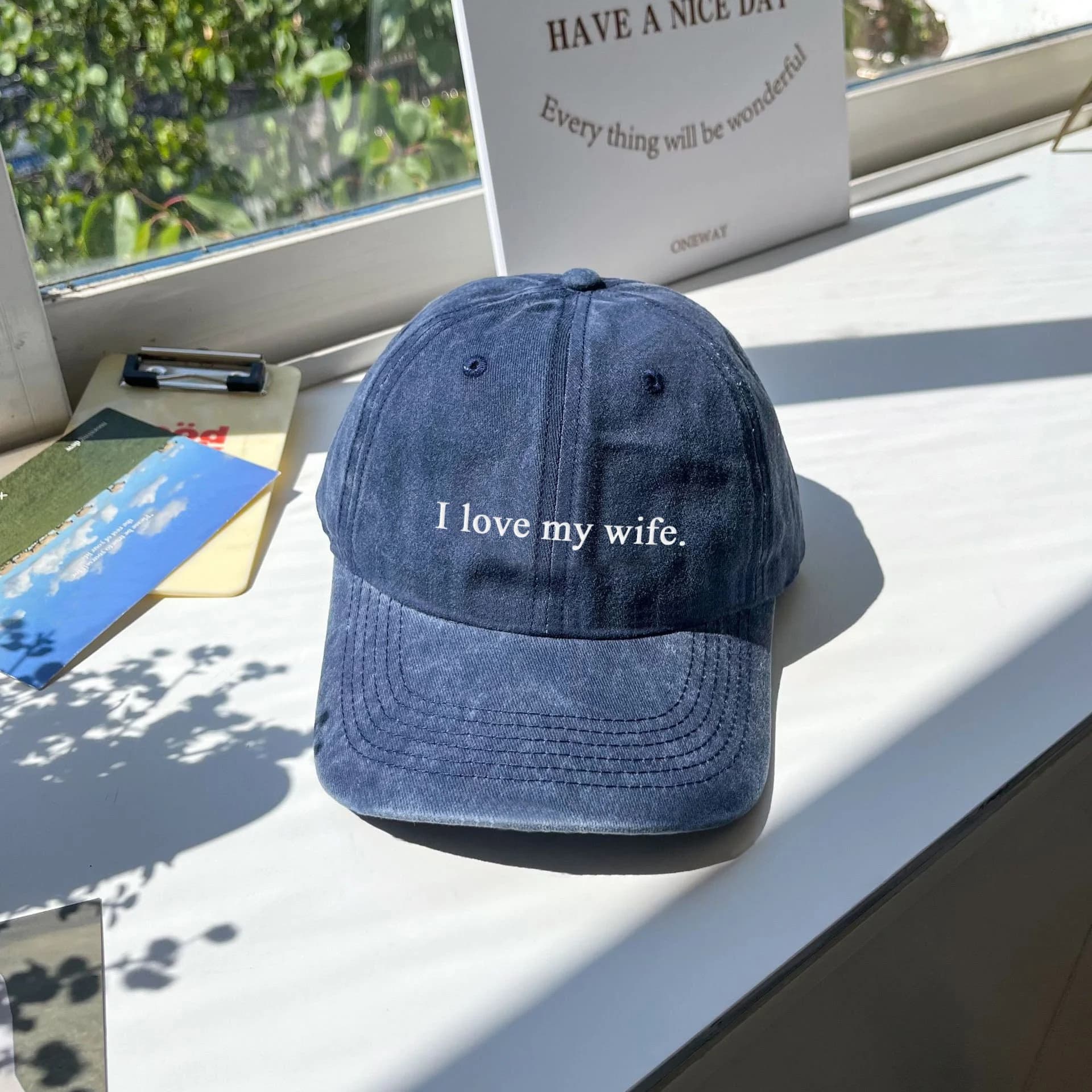 Embroidered Hat I love my wife hat Personalized Ball cap Mens Hat 90s Vintage Custom hat Dad Hat Gift for her Unisex Ball Cap 24071203