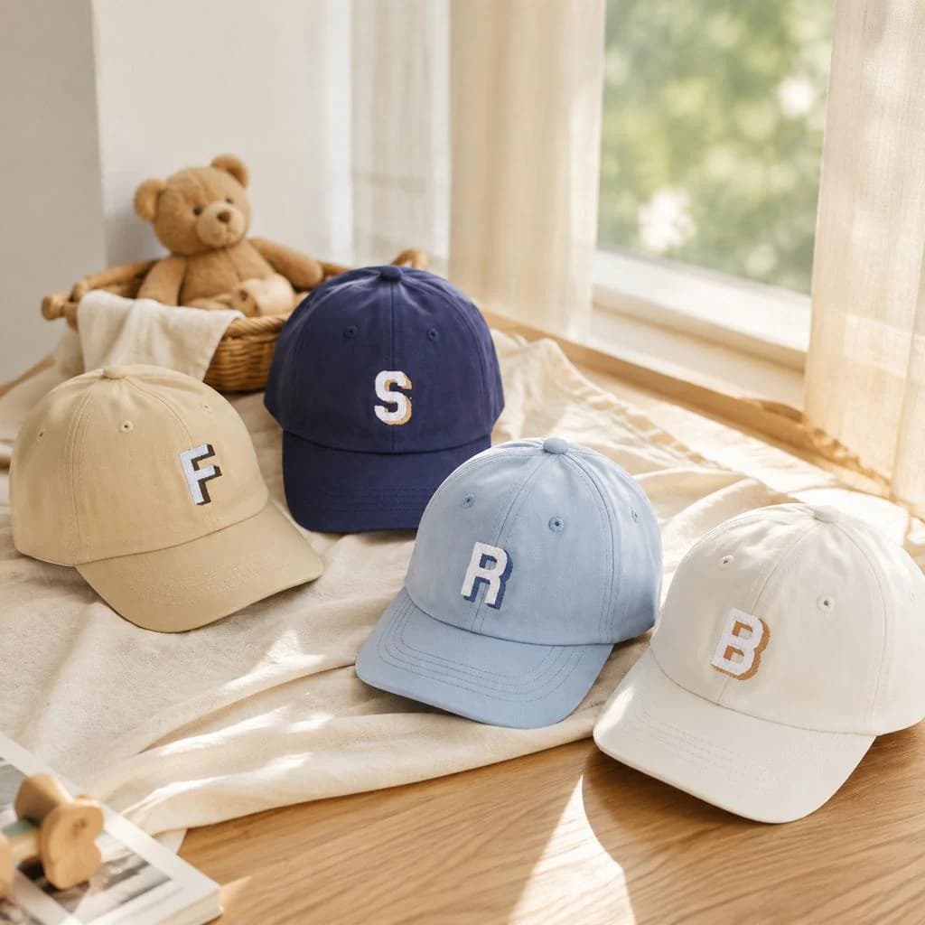 Toddler Monogram Initial Baseball Hat,Custom Single‑Letter Embroidered Cap,Personalized Sun Hat for Boys & Girlst,G0908 - image 5