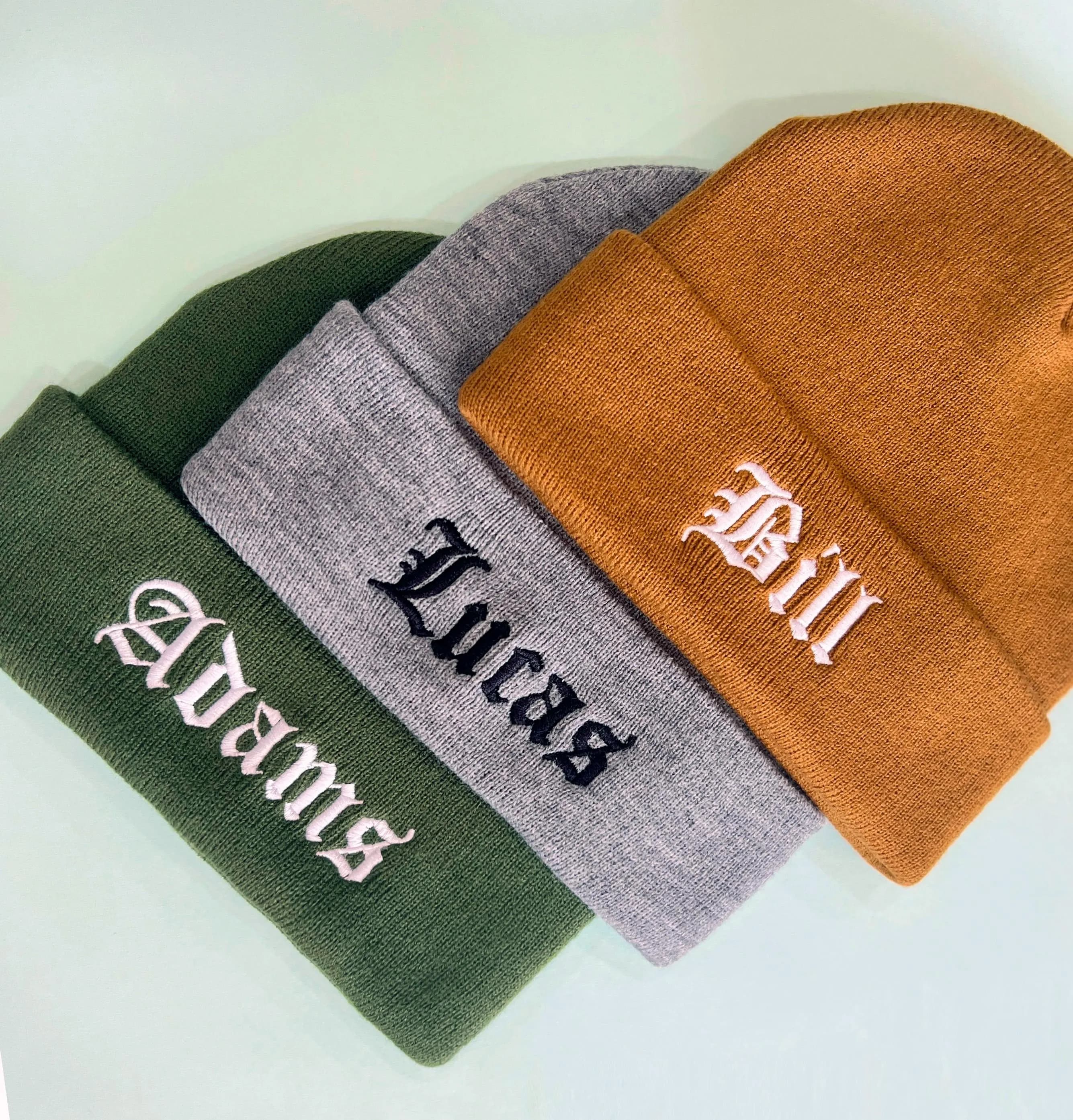 Custom Beanies, Baby Beanie, Personalized Beanie, Custom Embroidered Beanie, Dad and Kid Beanie, Birthday gift 25111901 - image 5