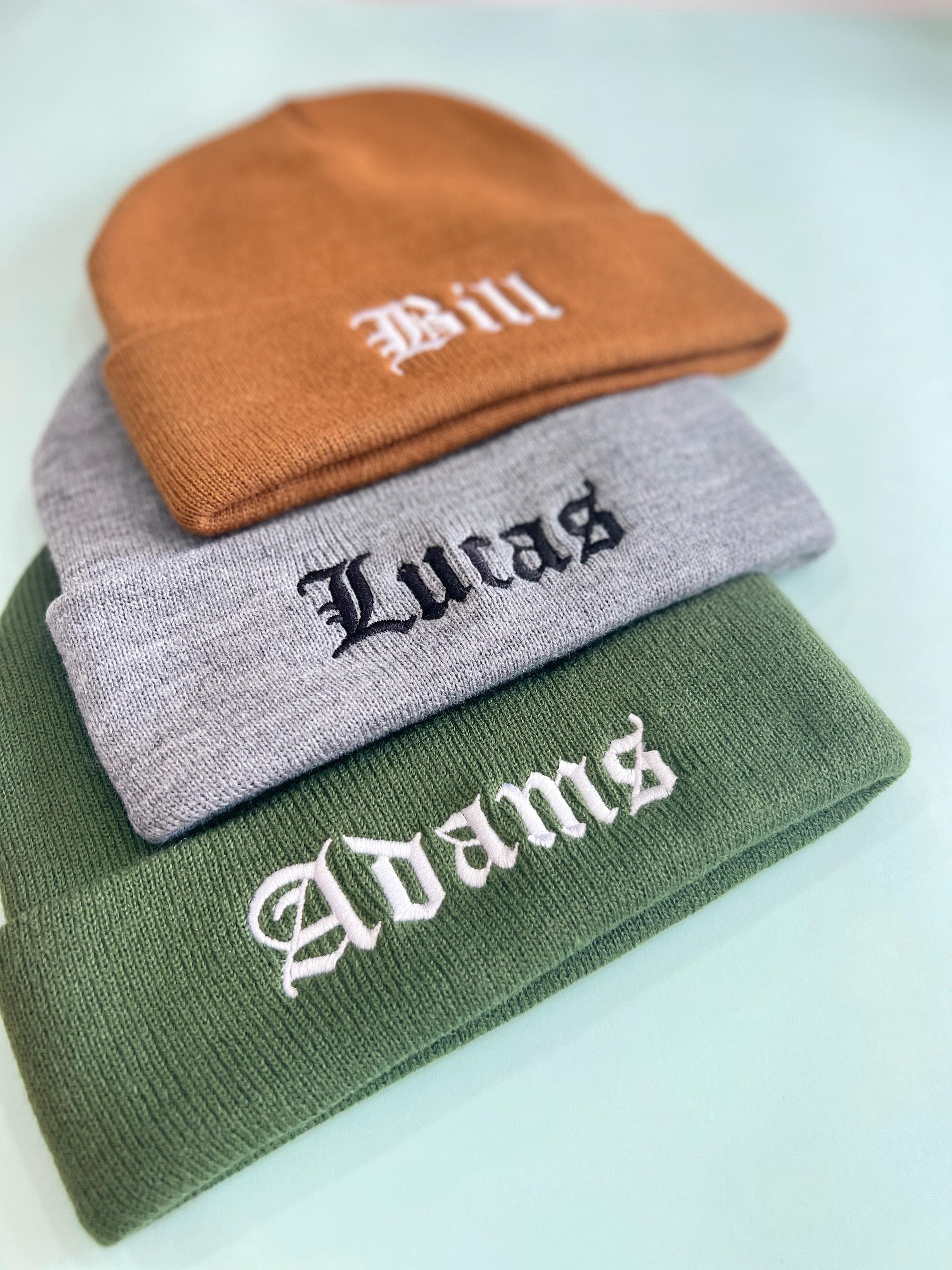 Custom Beanies for Adult Baby Kids, Baby Beanie, Personalized Beanie, Custom Embroidered Beanie, Dad and Kid Beanie, Birthday gift 24102403 - image 4