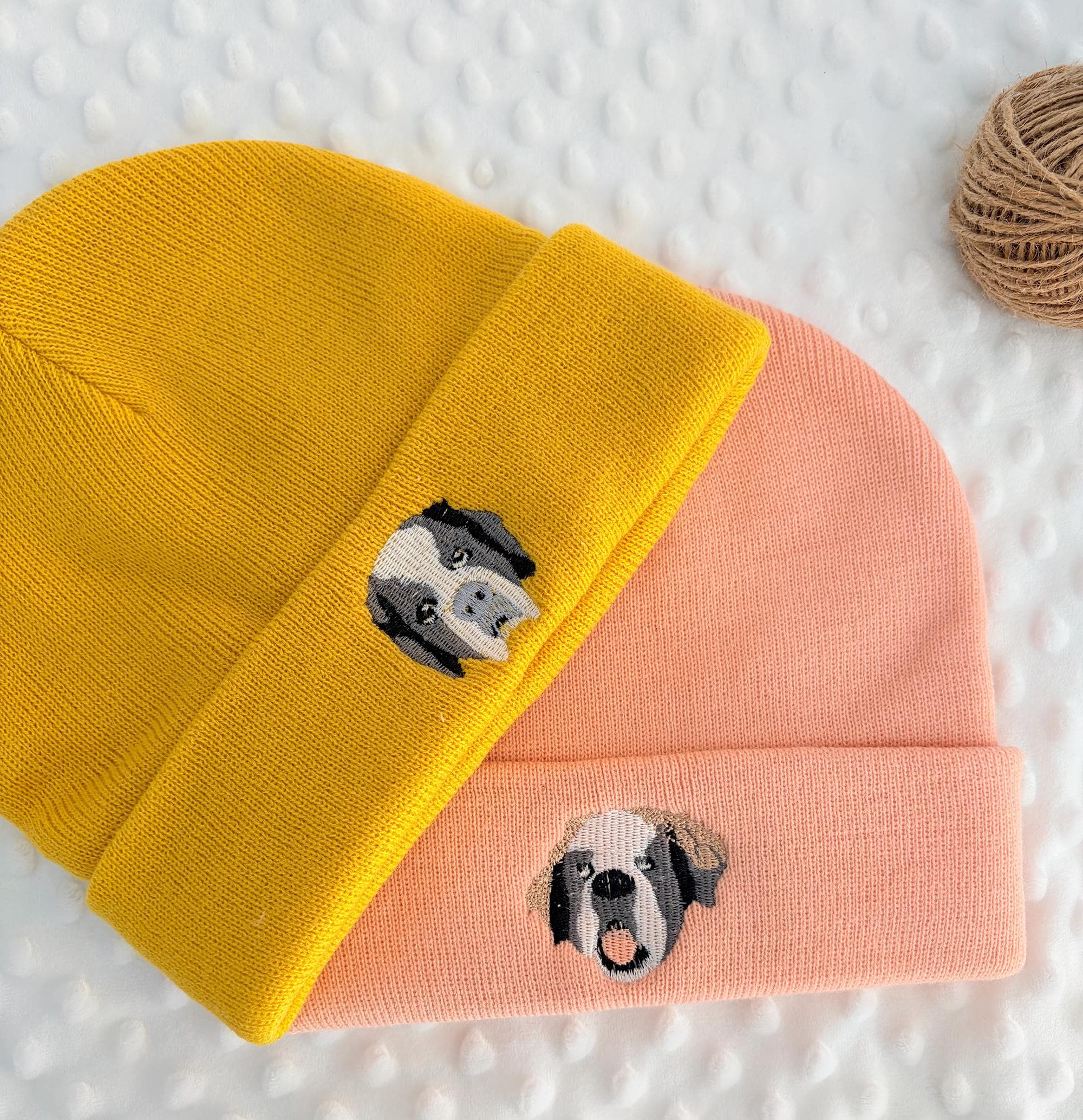 Embroidered Dog Cat Photo Beanie, Personalized Custom Christmas Gifts for Pet Lovers, Pet Portrait Beanie Gifts for Dog Mom 25120101 - image 5