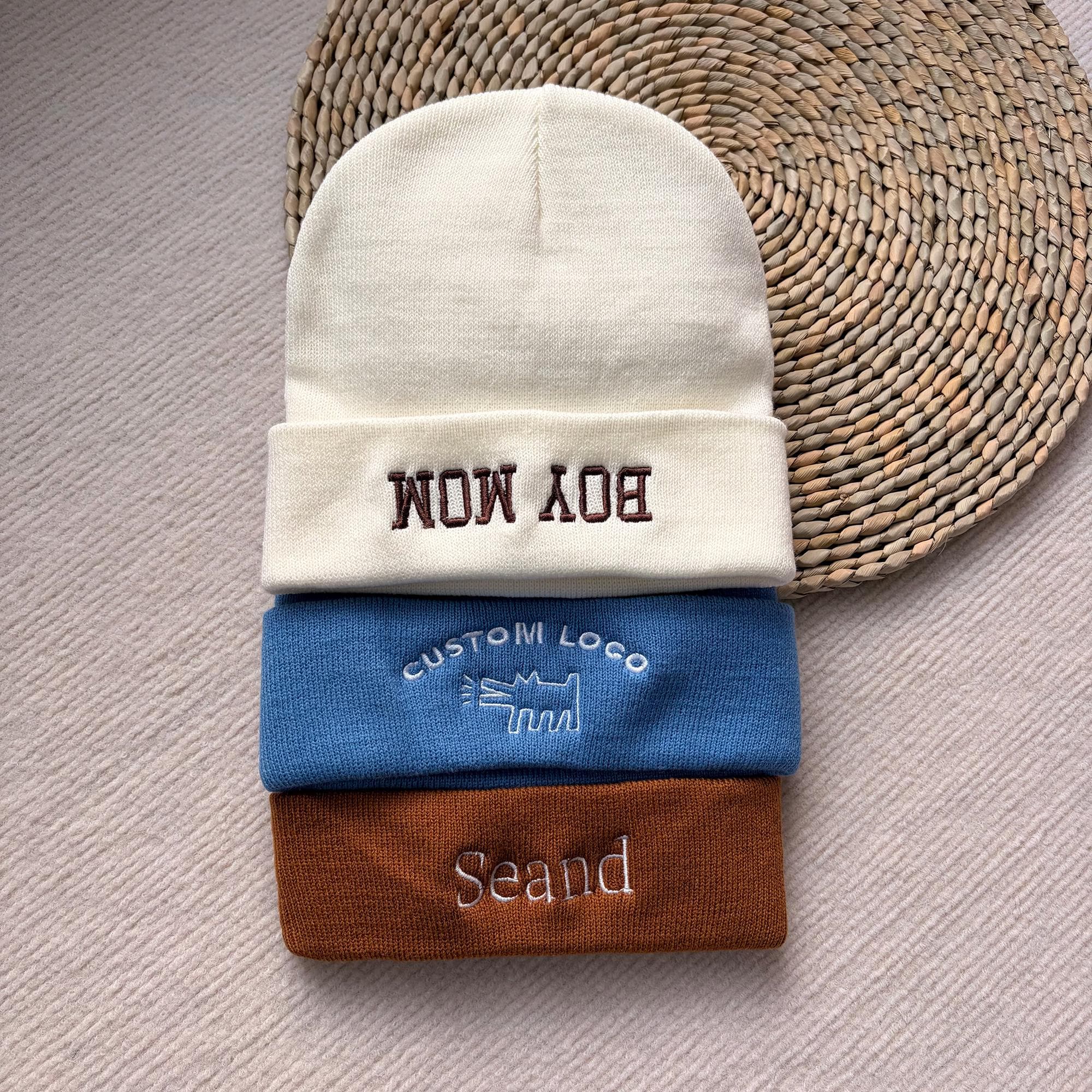 Custom Beanies, Baby Beanie, Personalized Beanie, Custom Embroidered Beanie, Dad and Kid Beanie, Birthday gift 25111901 - image 3