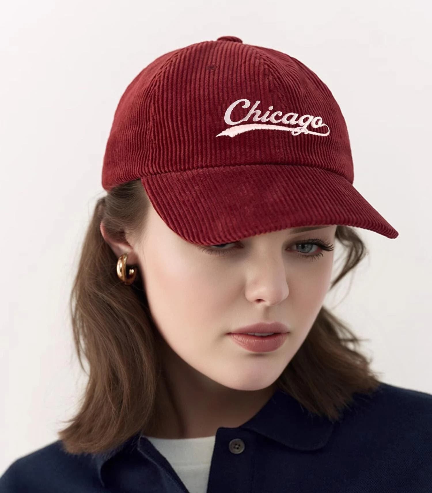 Custom hat corduroy handmade baseball cap men and women winter corduroy warm hat Gifts for Mom Personalized Corduroy Hat 24122203