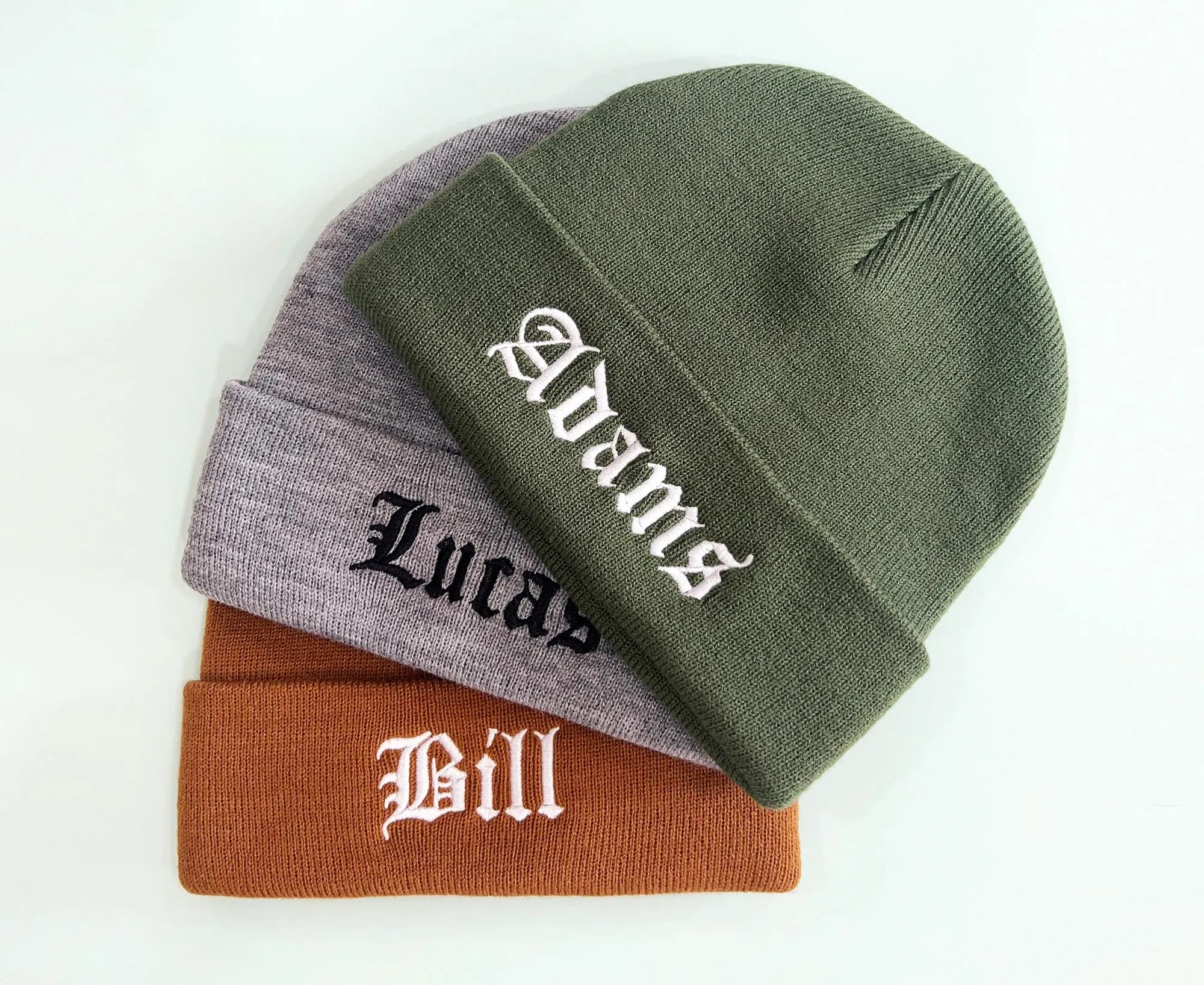 Custom Beanies for Adult Baby Kids, Baby Beanie, Personalized Beanie, Custom Embroidered Beanie, Dad and Kid Beanie, Birthday gift 24102403 - image 3