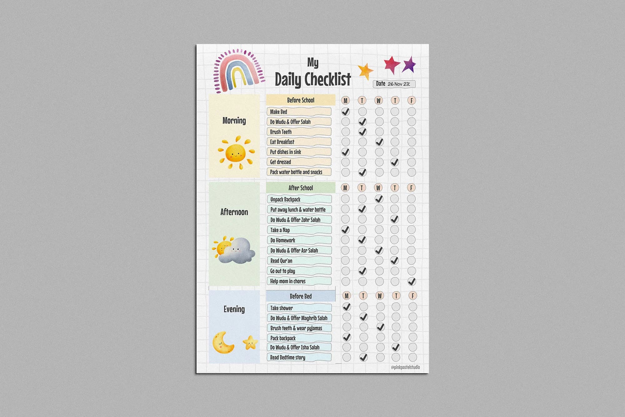 The Good Muslim Ultimate Kids Bundle | 5 in 1 Printables for Muslim Children | PDF Checklist Personalized Planner - image 5