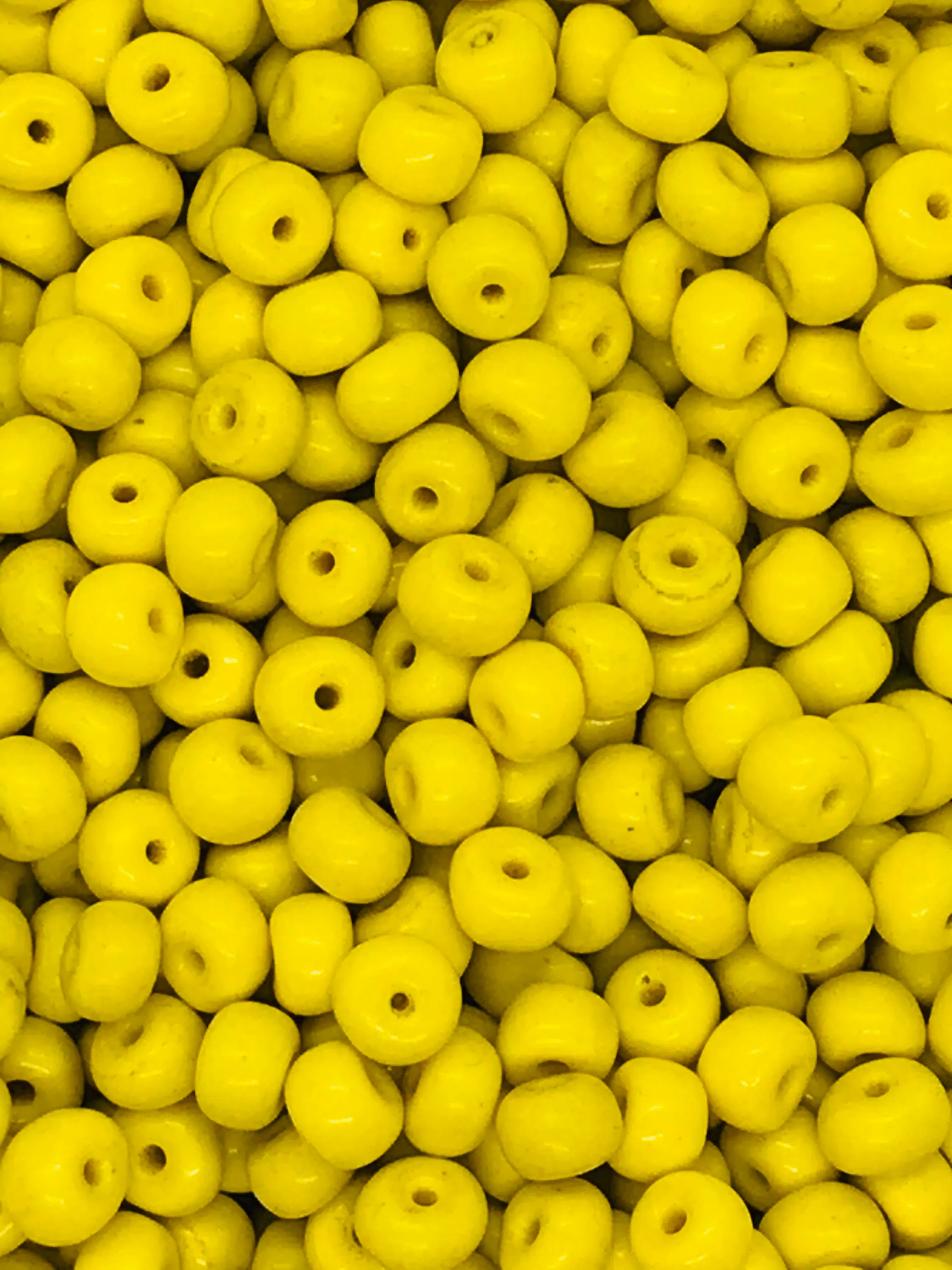 20 gr 9 mm Venetian beads, vintage Murano glass beads, yellow spacer beads, 9 mm pony beads, glass spacer beads for bracelets, C02