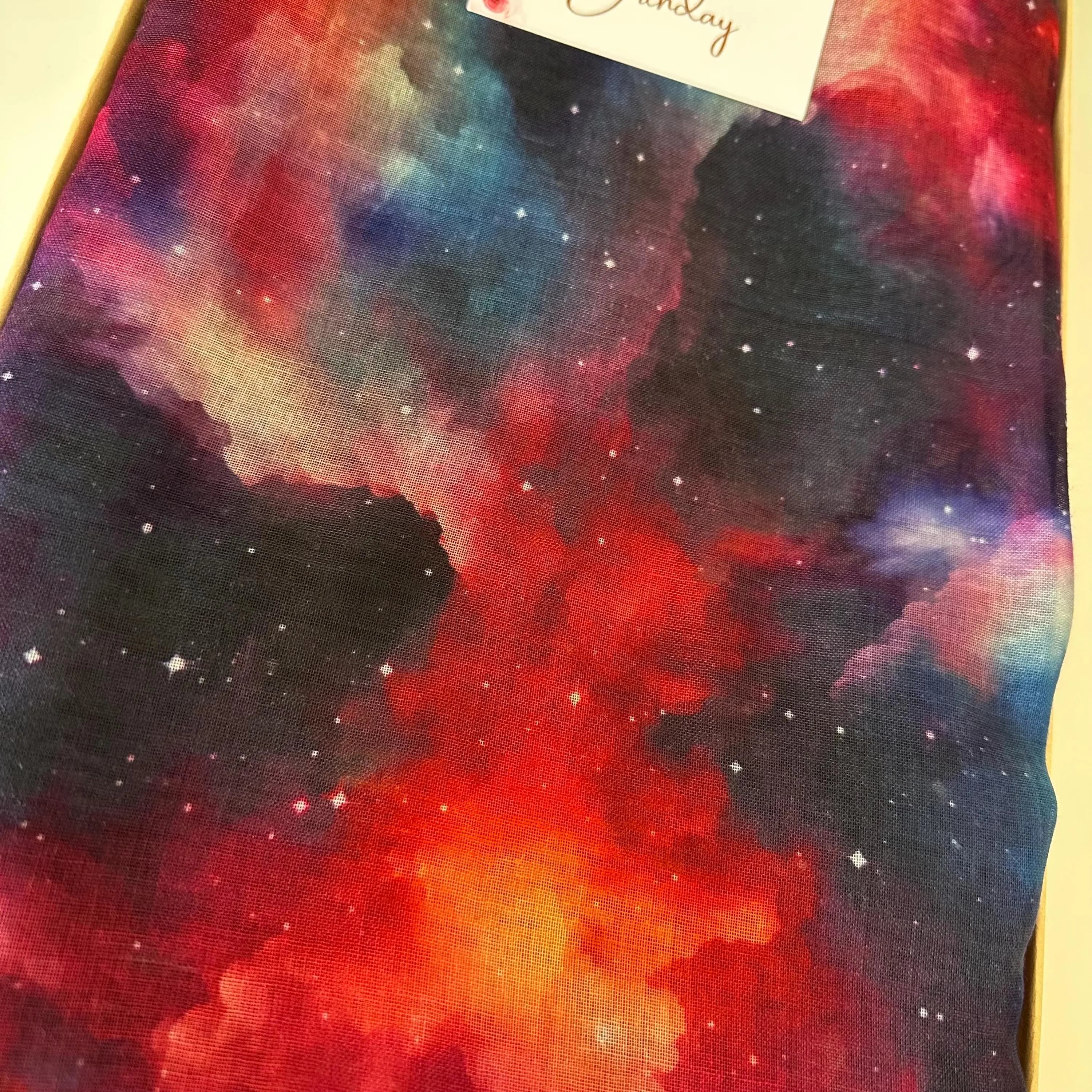 Starry Night Galaxy Scarf – Celestial Cotton Blend Shawl Gift for Her Mum Birthday - image 4