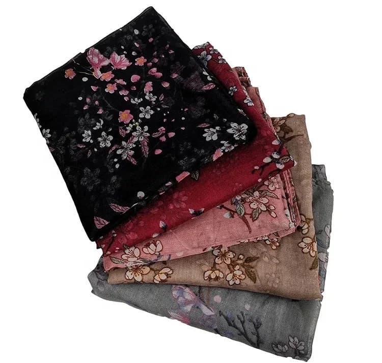 Pink Blush Ditsy Floral Scarf for Women, Lightweight Flower Print Scarf, Soft Ladies Spring Summer Scarf, Birthday Gift Her, Floral Shawl - image 5