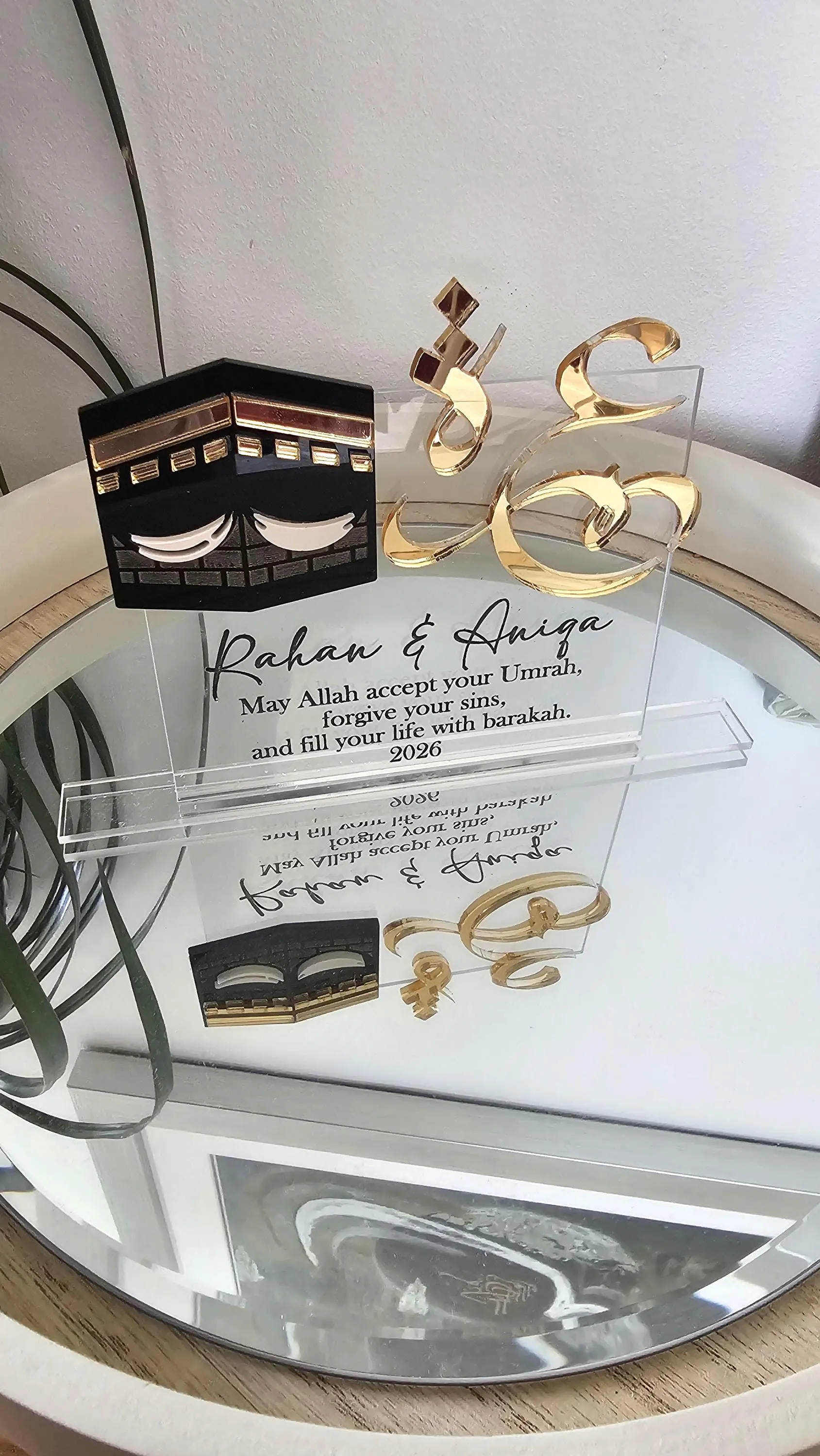 Personalised Umrah Mubarak Plaque | Hajj Gift | Islamic Acrylic Keepsake | Muslim Home Decor | Gift for Her Him - image 5